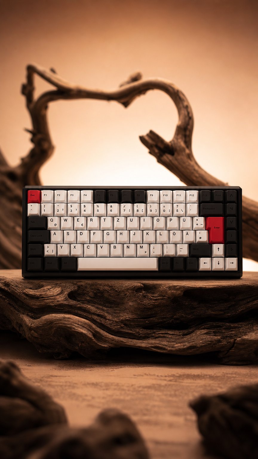 AI product shot of ANVIL NATIVE 75 – Mechanische Gaming Tastatur (75 %)