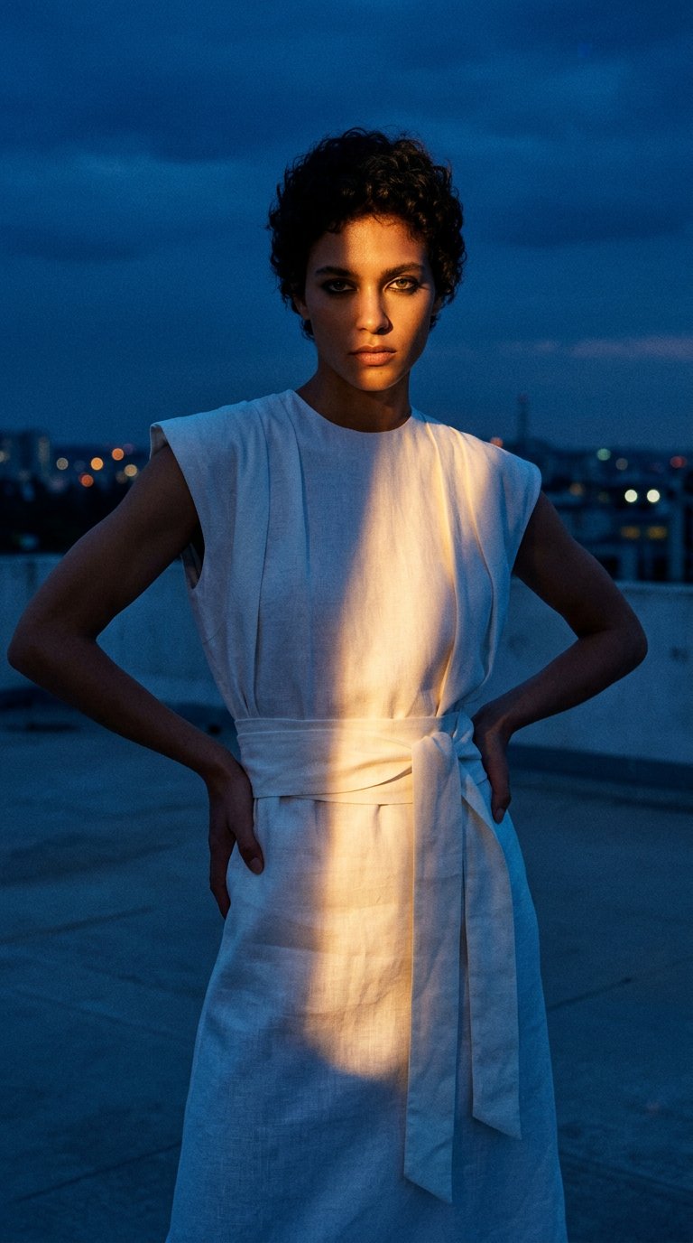 AI product shot of FUTURO DRESS OYSTER