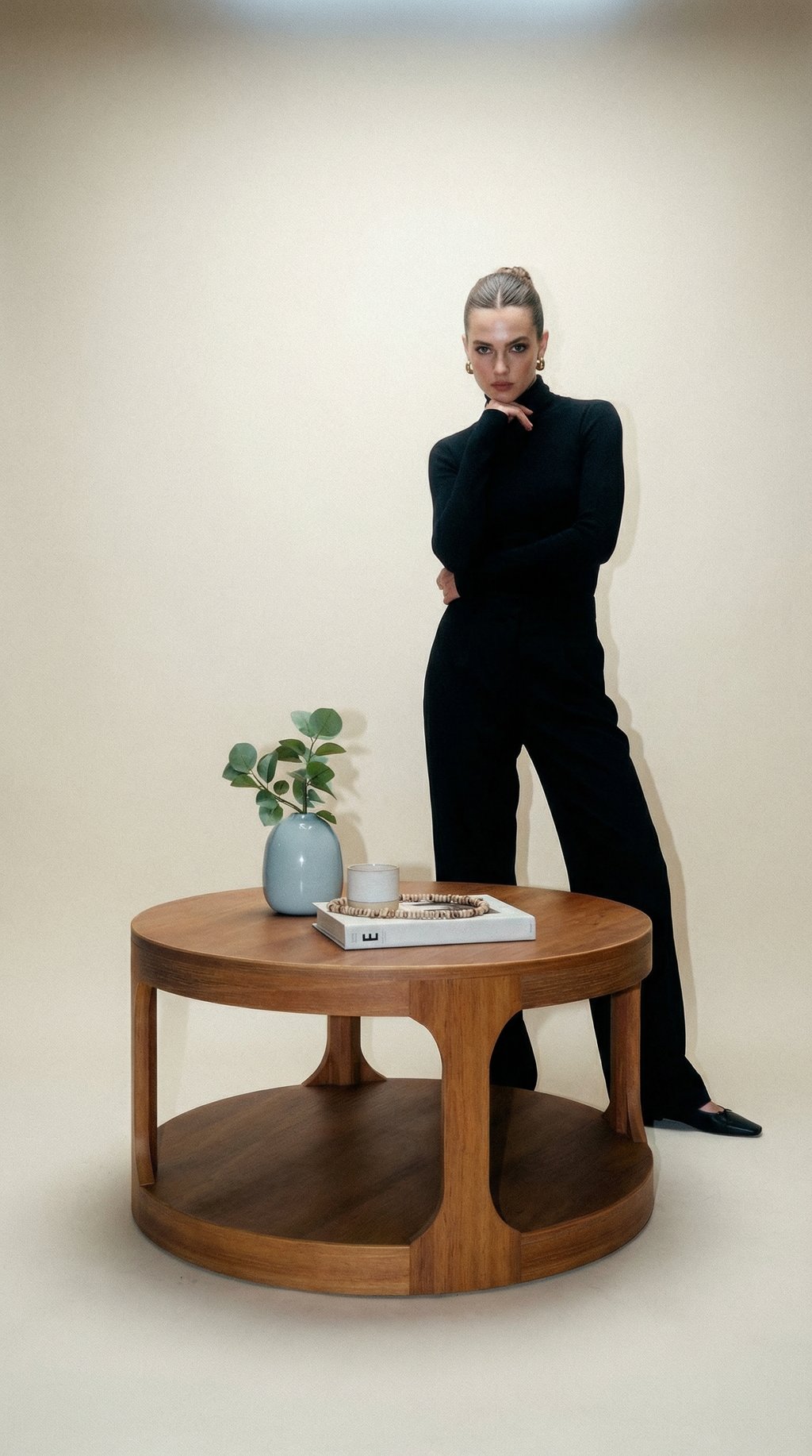 AI product shot of Forma Round Coffee Table - 34"