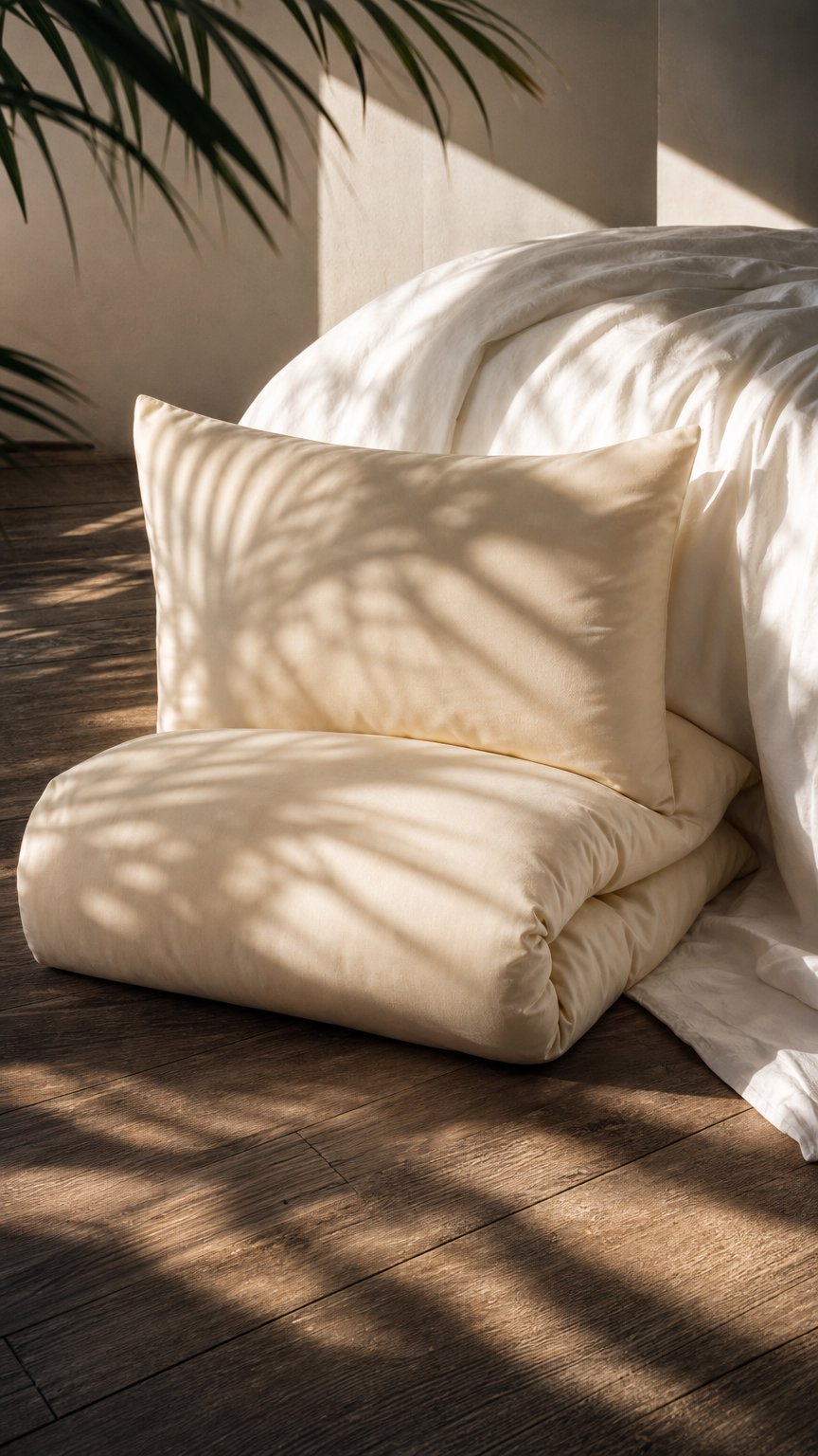 AI product shot of Turiform ENJOY bambus sengetøj - Champagne - Flere størrelser