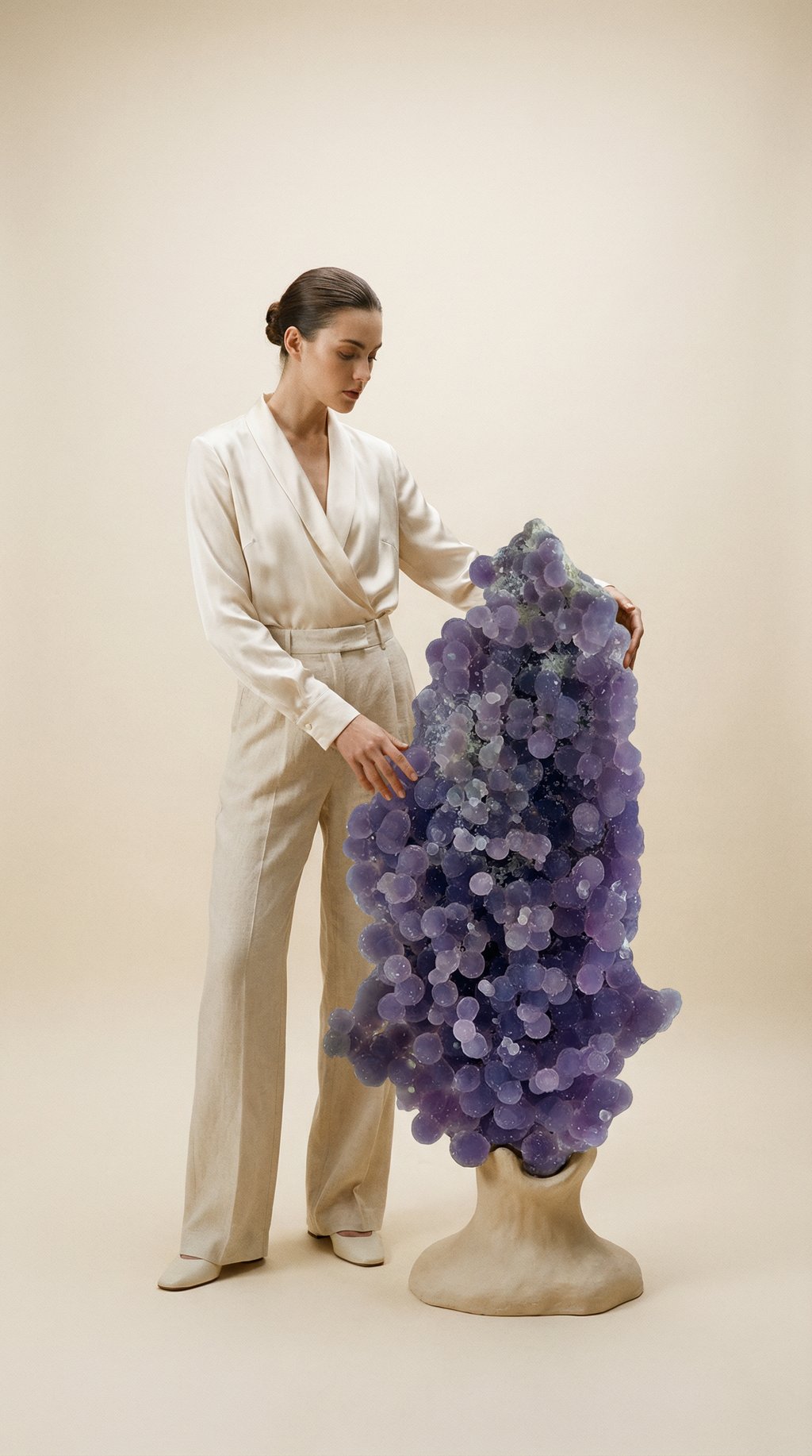 AI product shot of Starborn Natural Grape Chalcedony Collector's Corner Specimen 627.5 cts - 1 Piece