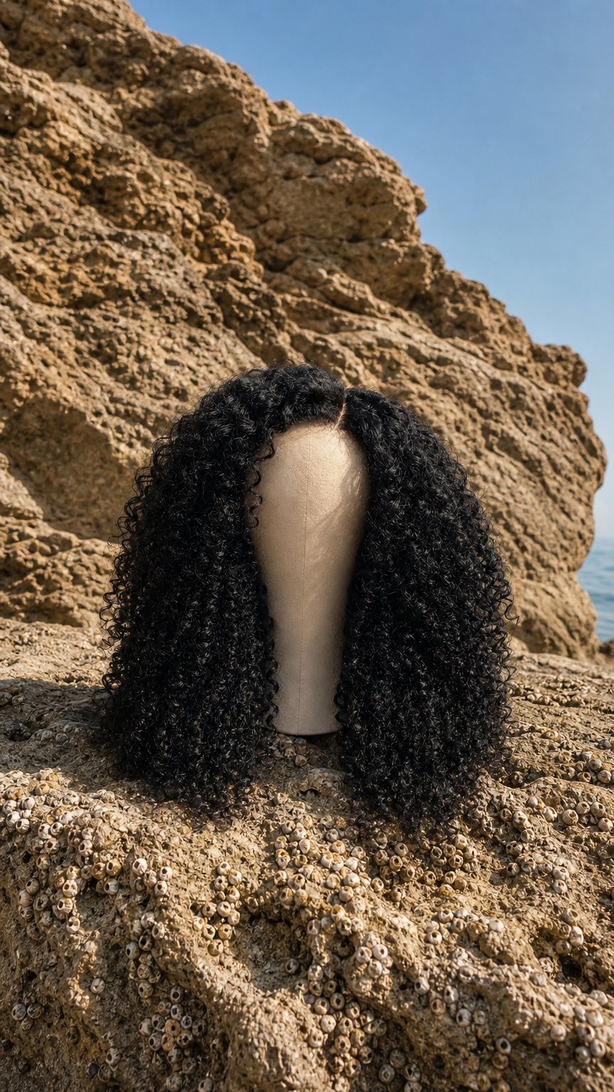 AI product shot of Exotic Curly - Half/U-Part/V-Part Wig