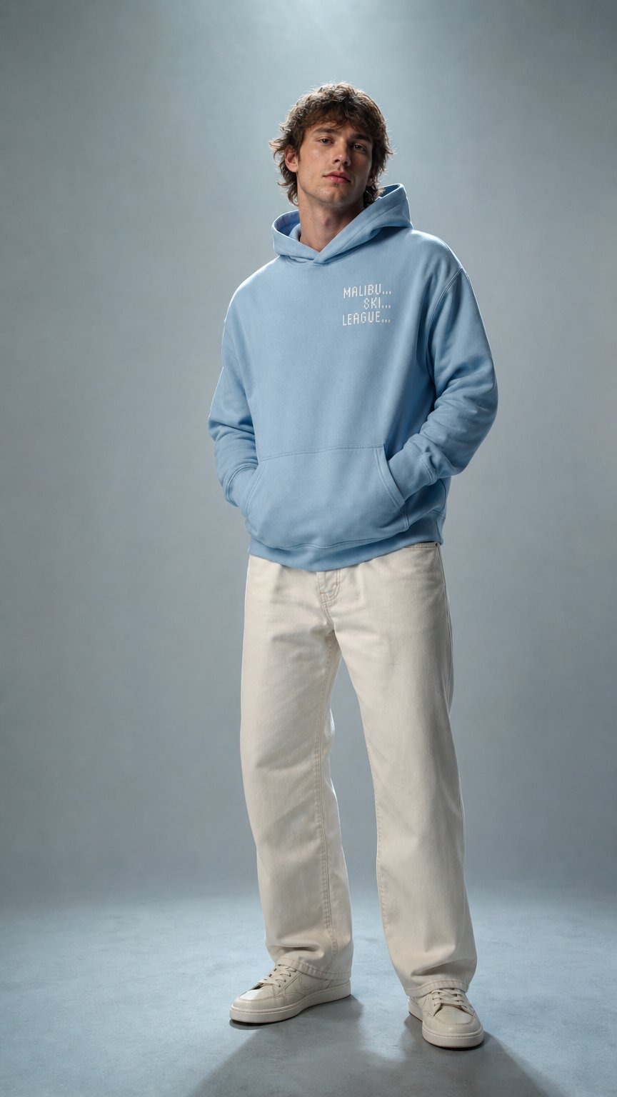 AI product shot of LIMTED EDITION "90's Snow Dial Up" Hoodie