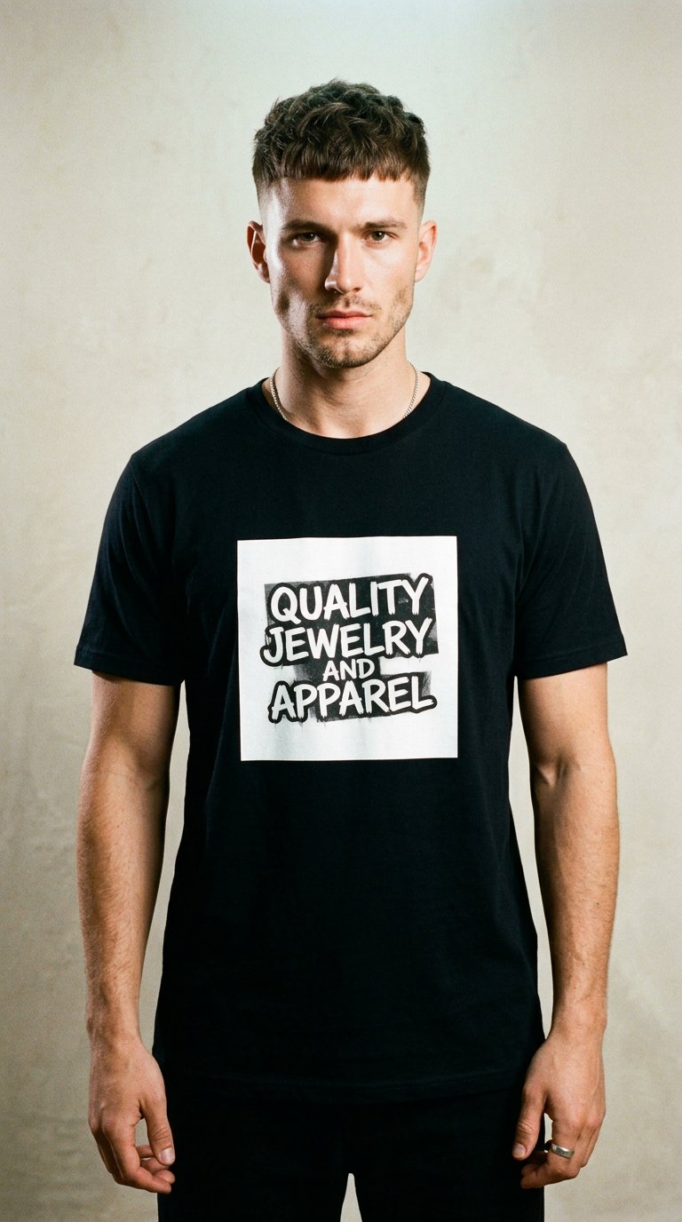 AI product shot of Quality Jewelry Graffiti Tee