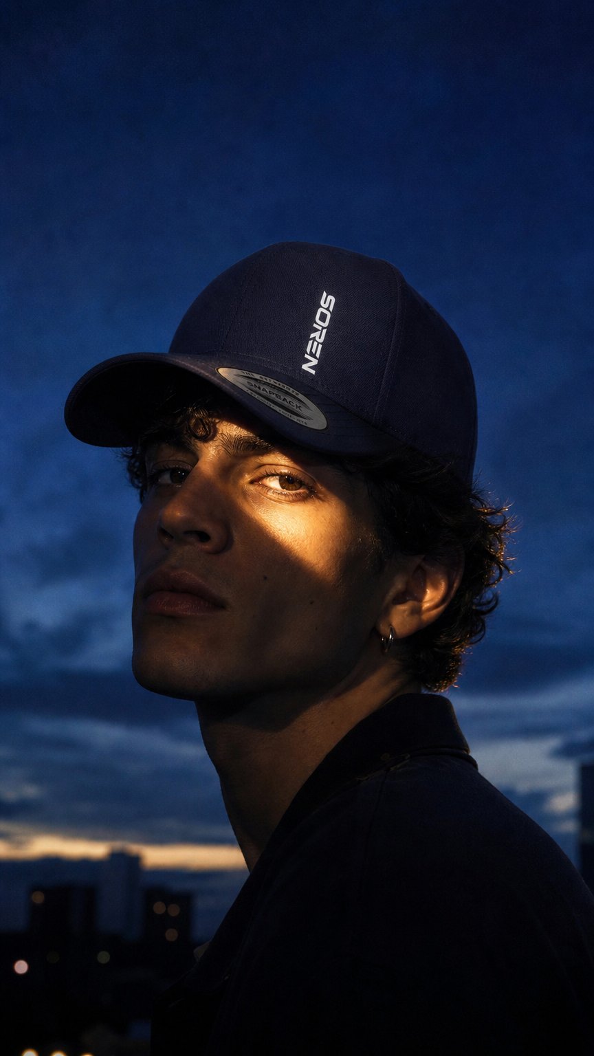 AI product shot of Five Panel Perforated Snapback