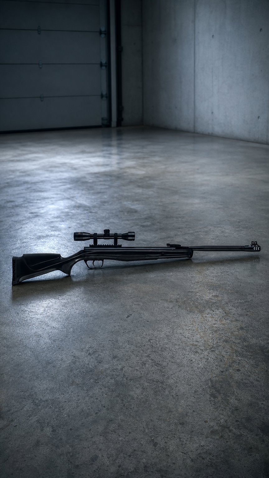 AI product shot of Beeman 10619 .177 Spring Air Rifle with Scope (Black)