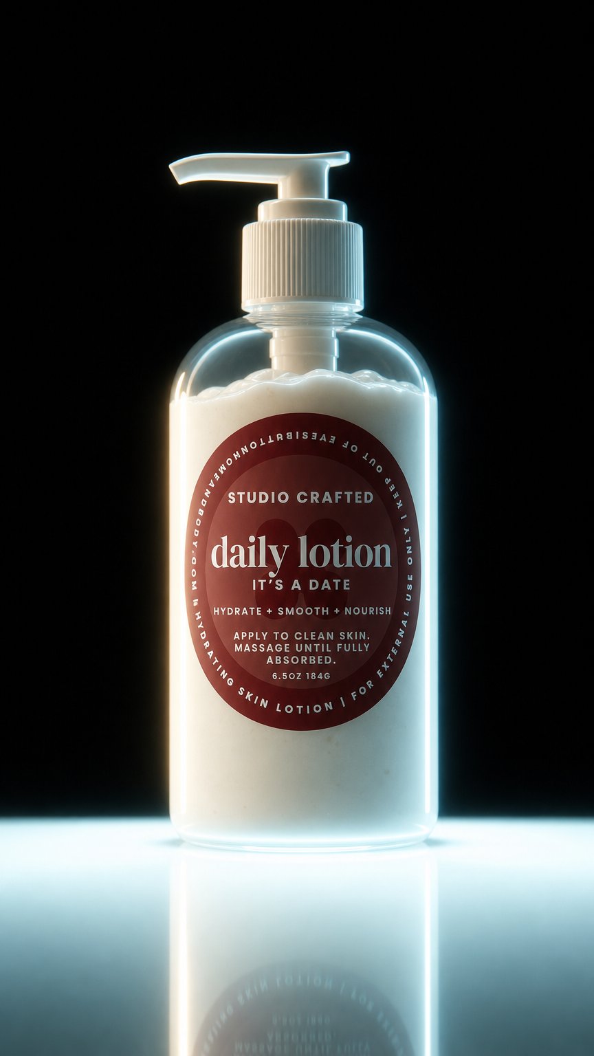 AI product shot of It's A Date Daily Lotion