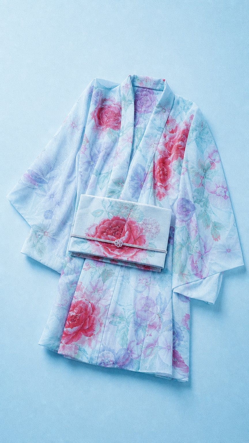 AI product shot of 40 Year Anniversary Kimono - White