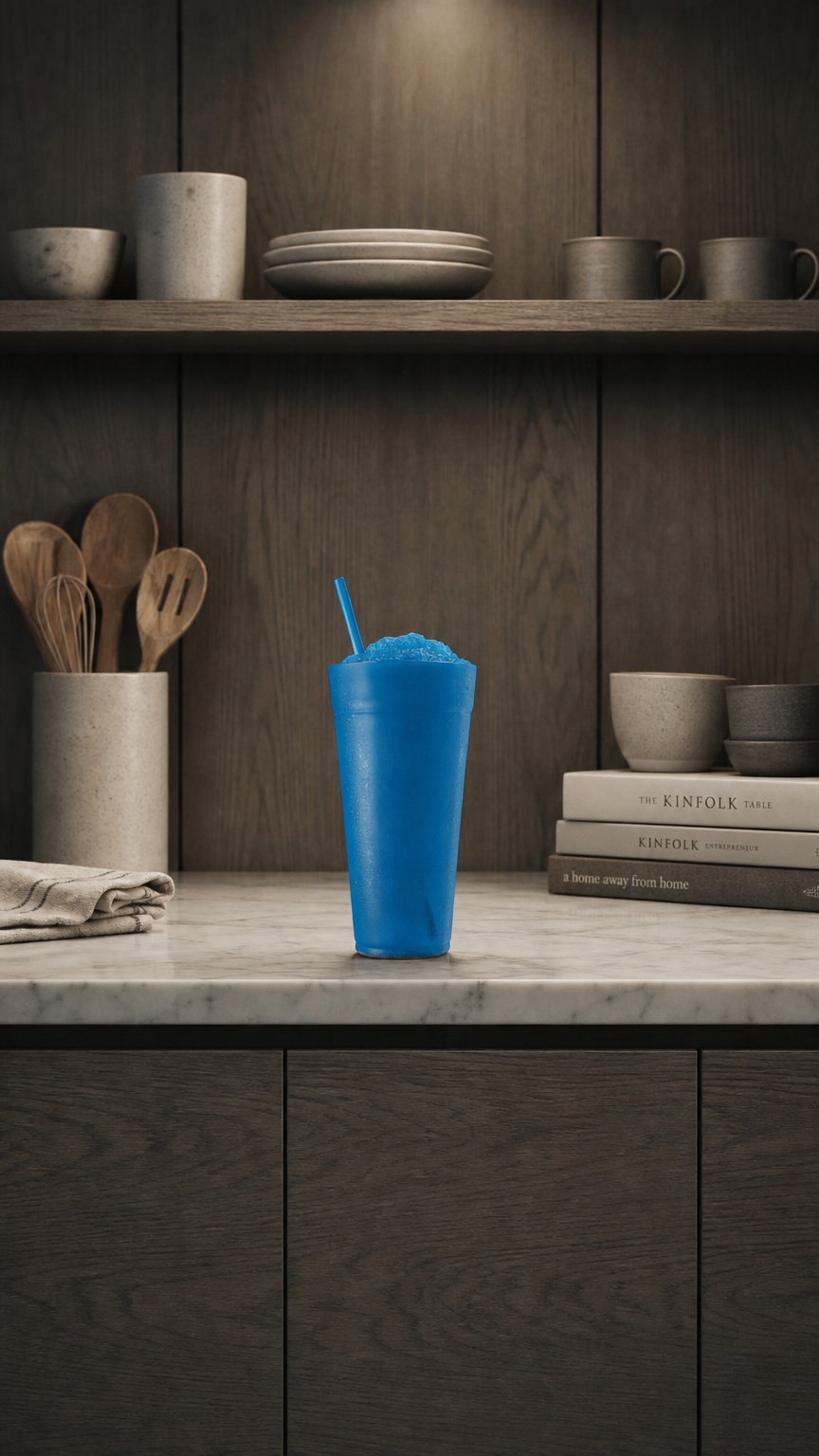 AI product shot of Blue Coconut Slush