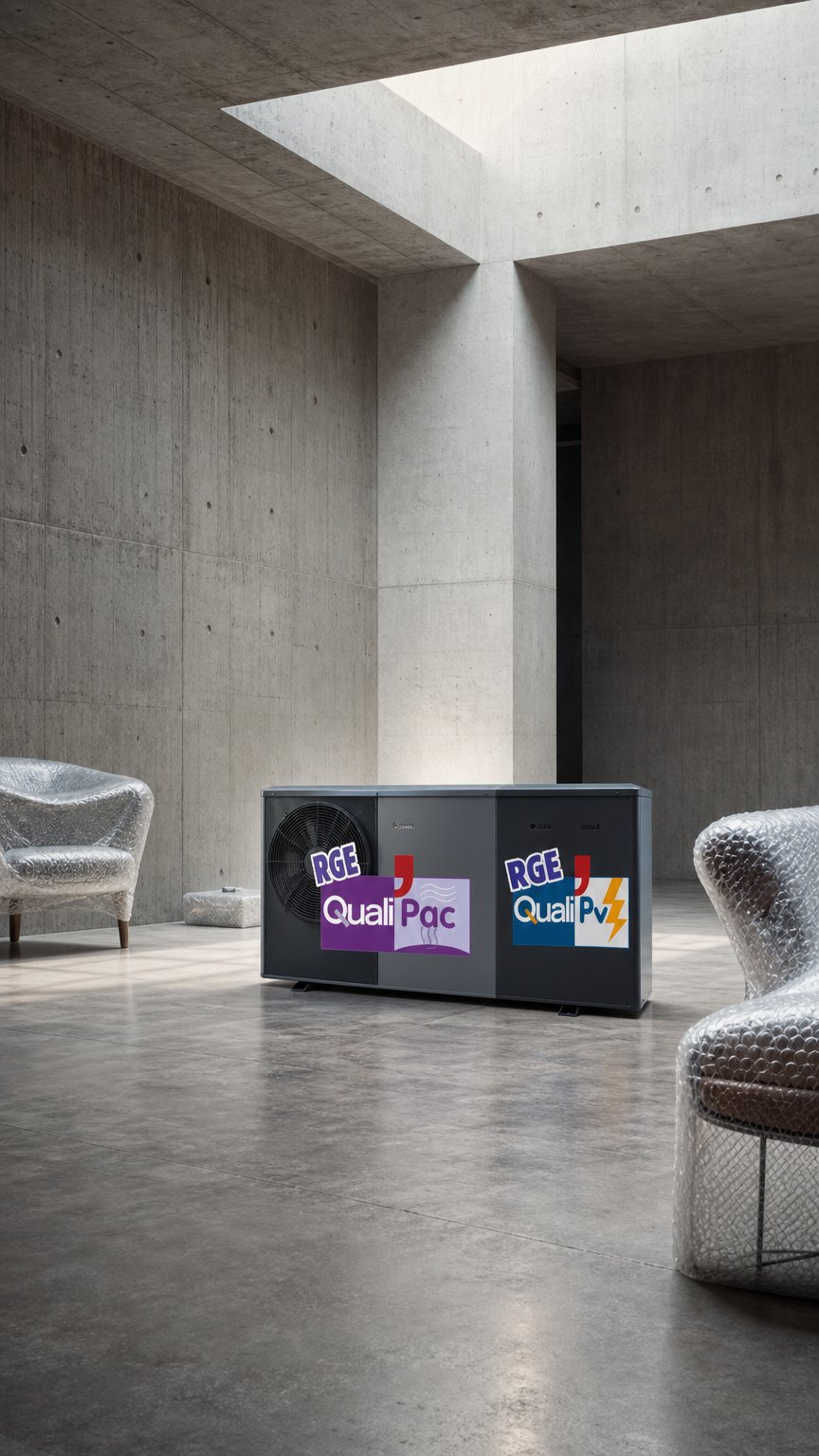 AI product shot of Pompe à chaleur