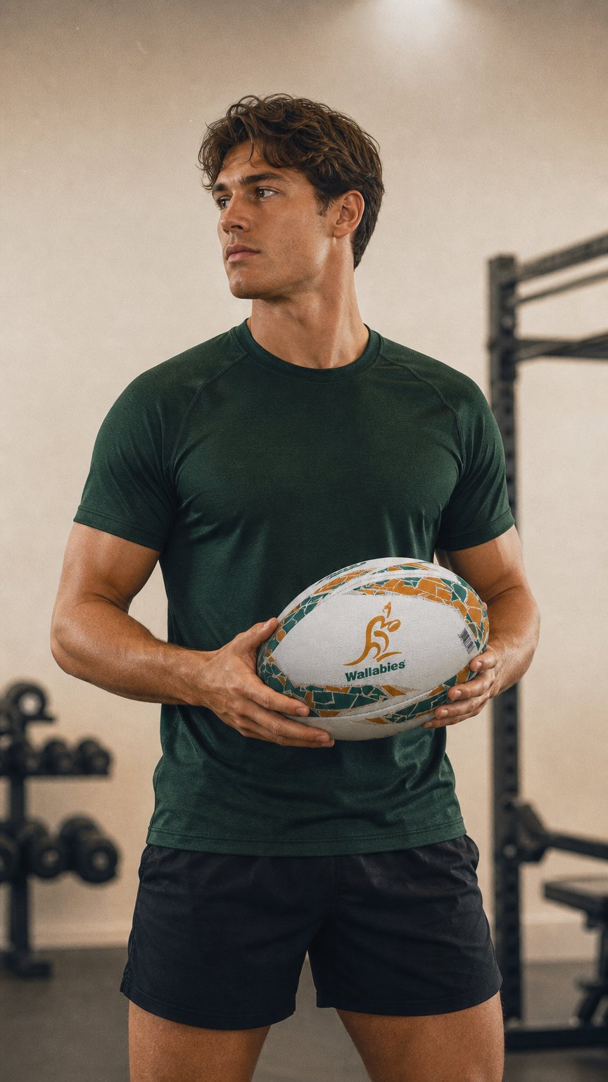 AI product shot of Personalised Australia Rugby Supporter Ball