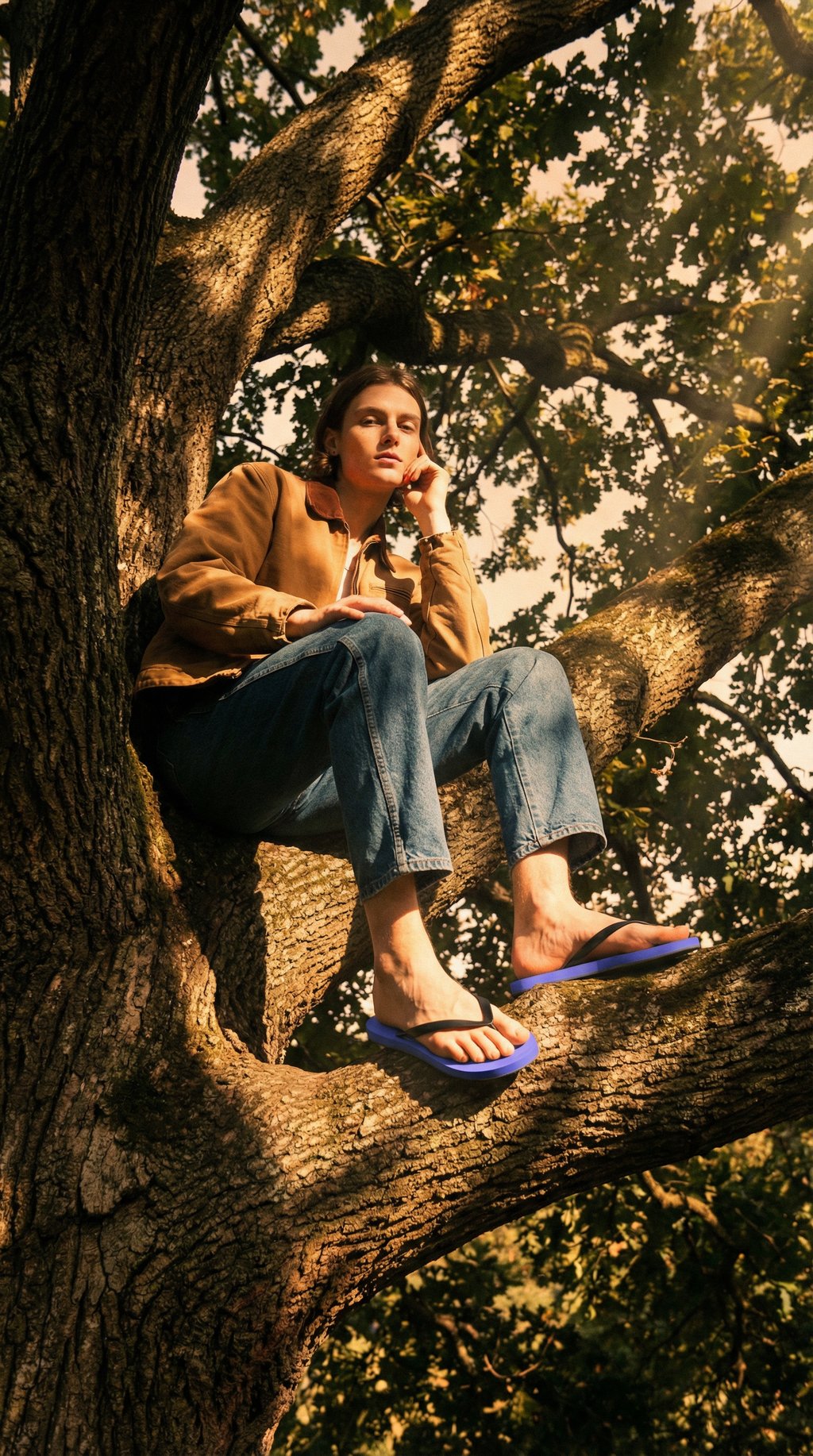 AI product shot of Burple Flip Flops