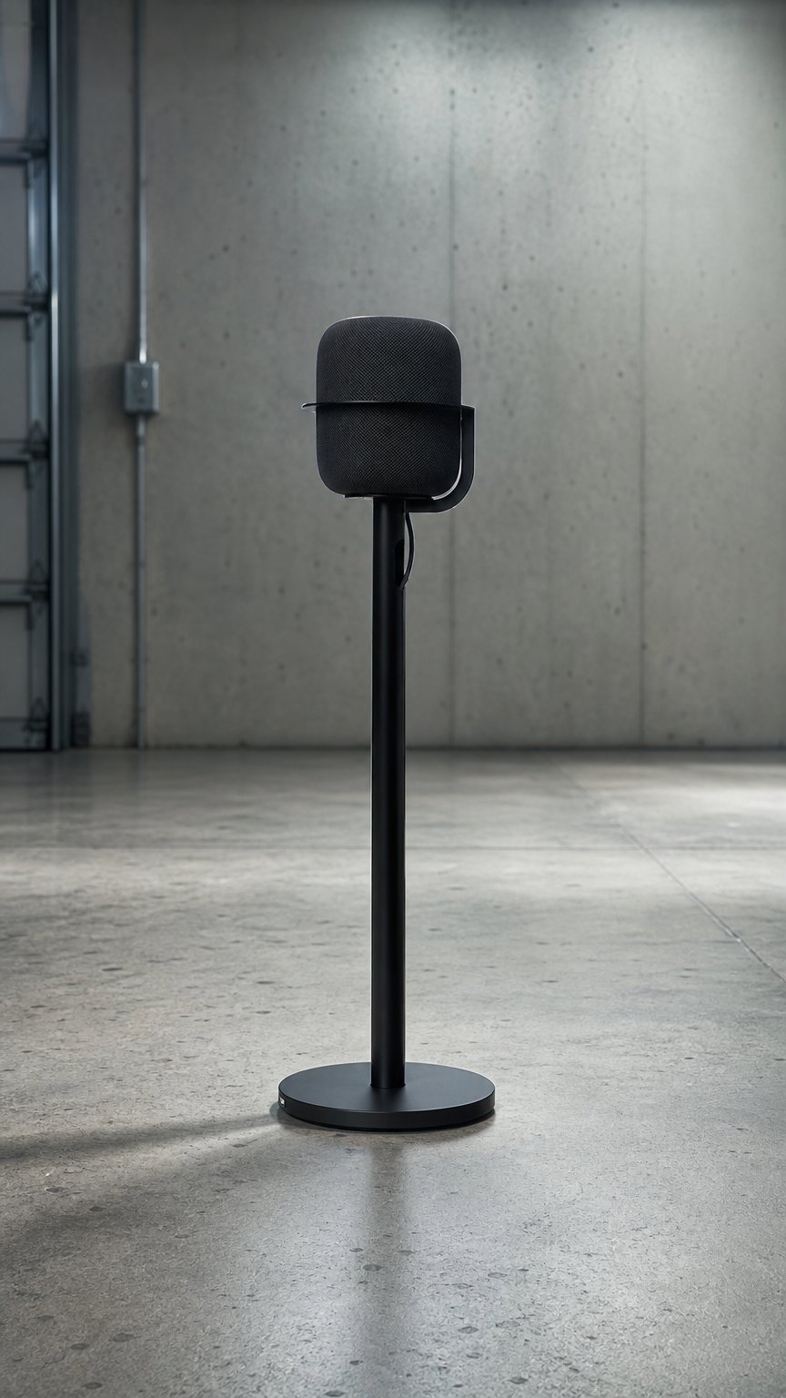 AI product shot of Gen 1 and Gen 2 HomePod Stand