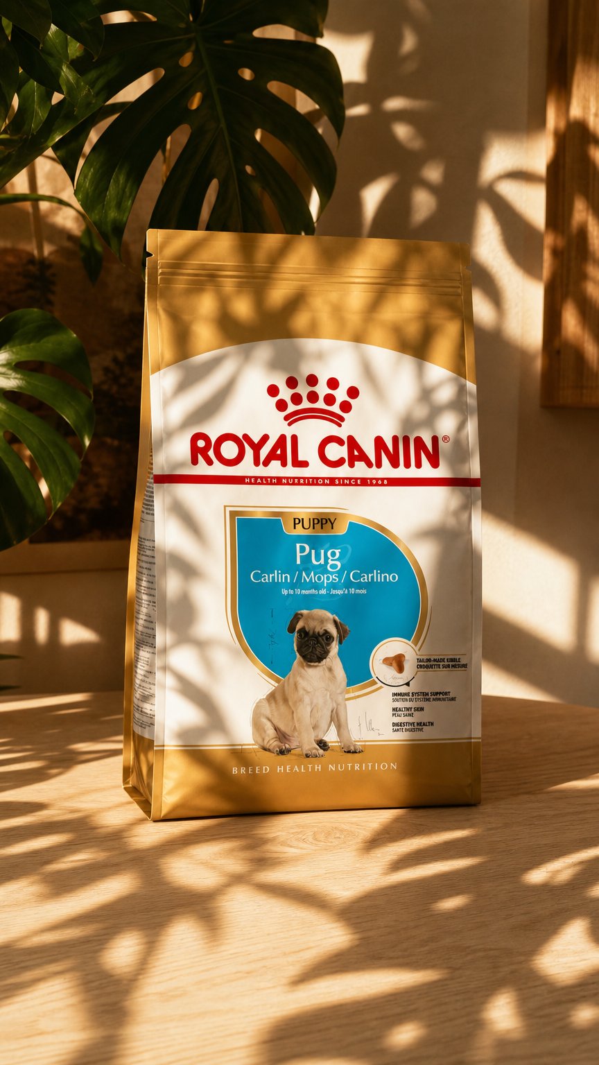 AI product shot of Pug Puppy