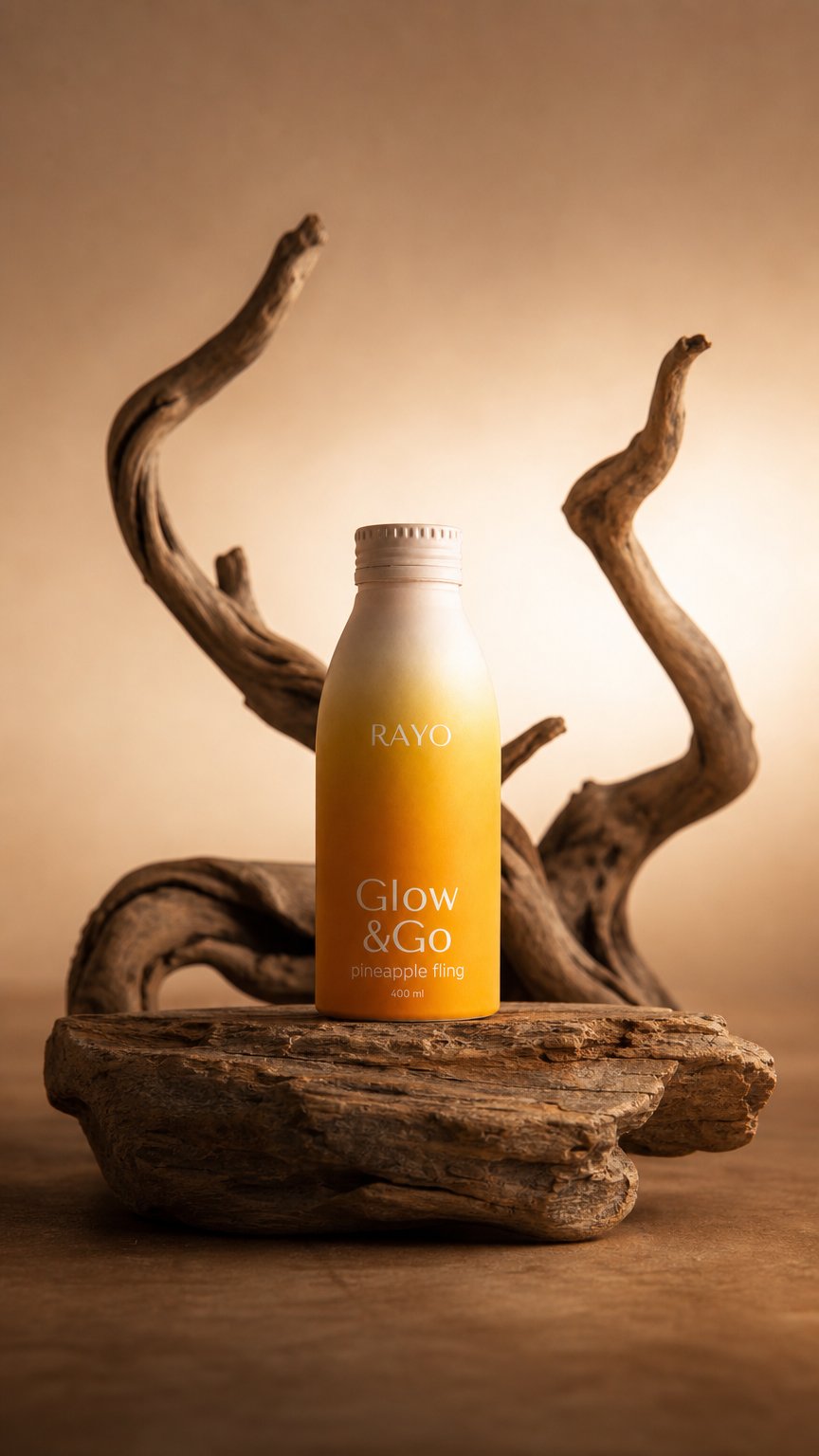 AI product shot of Glow & Go® - Pineapple Fling Pack