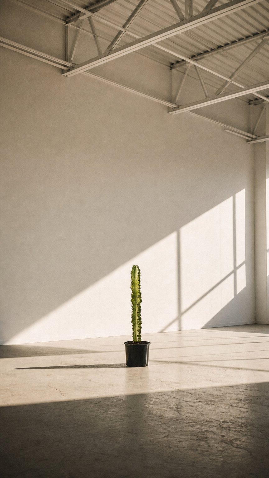 AI product shot of Euphorbia Ammak Cactus - Around 65 cm