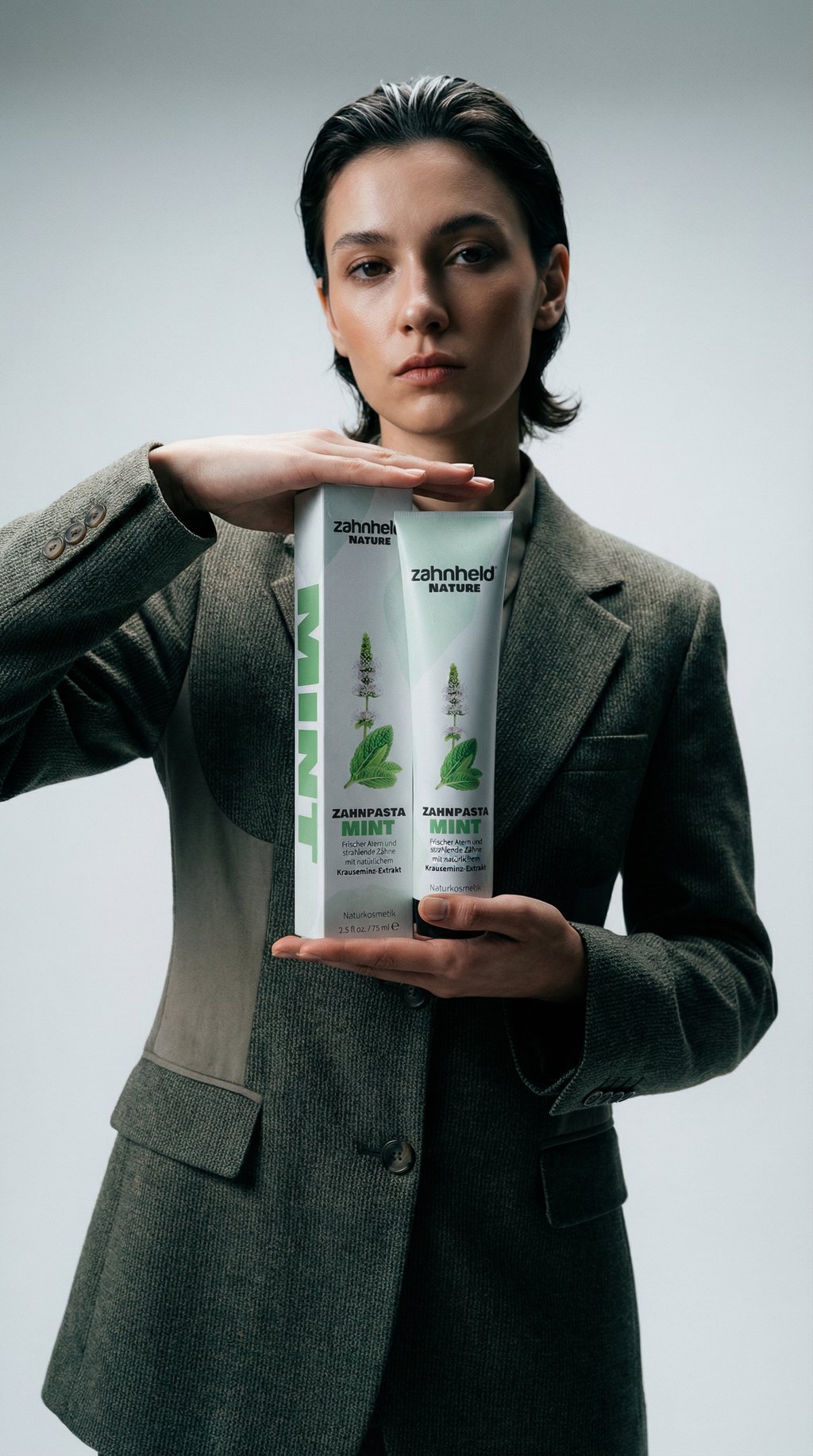 AI product shot of Zahnpasta Mint