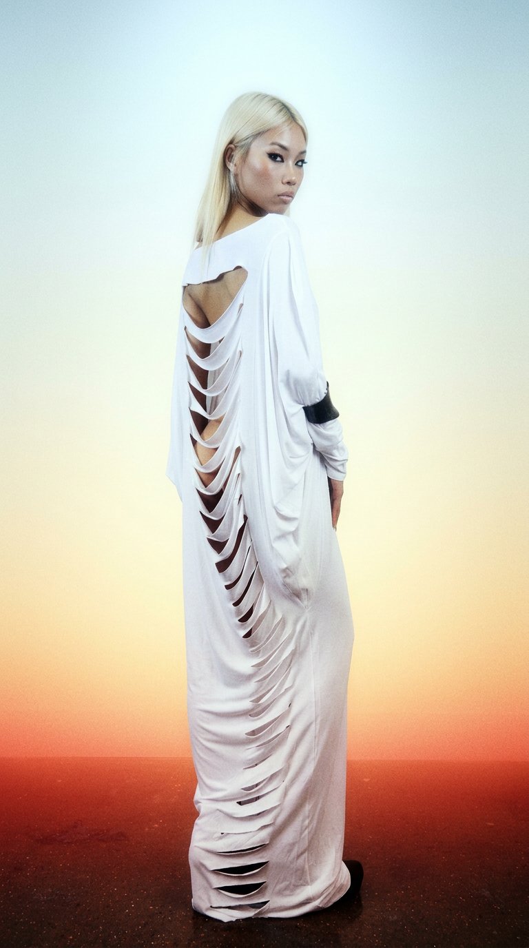 AI product shot of SPINAL DRESS