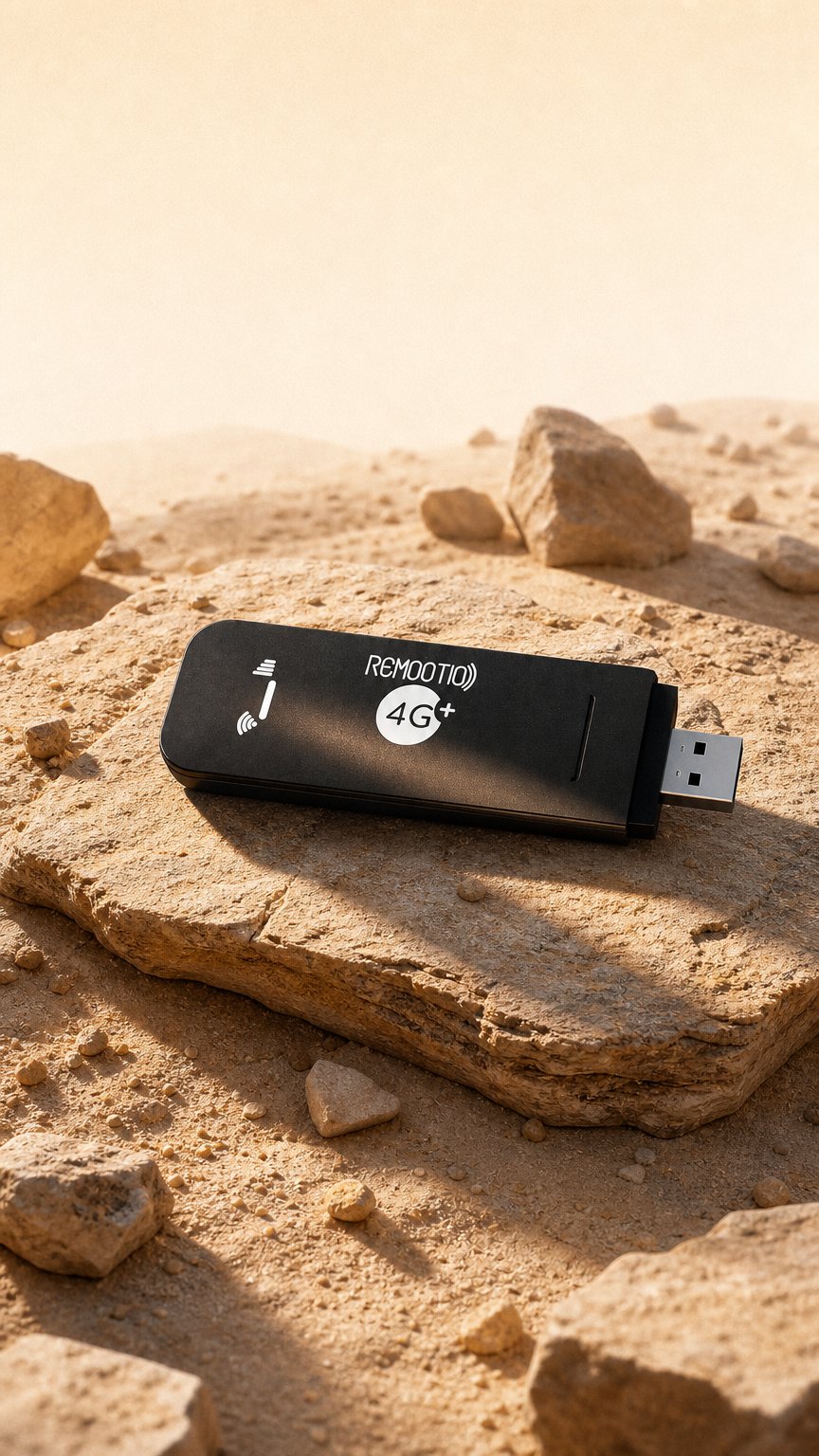 AI product shot of 4G USB modem & Wi-Fi Hotspot with SIM Card