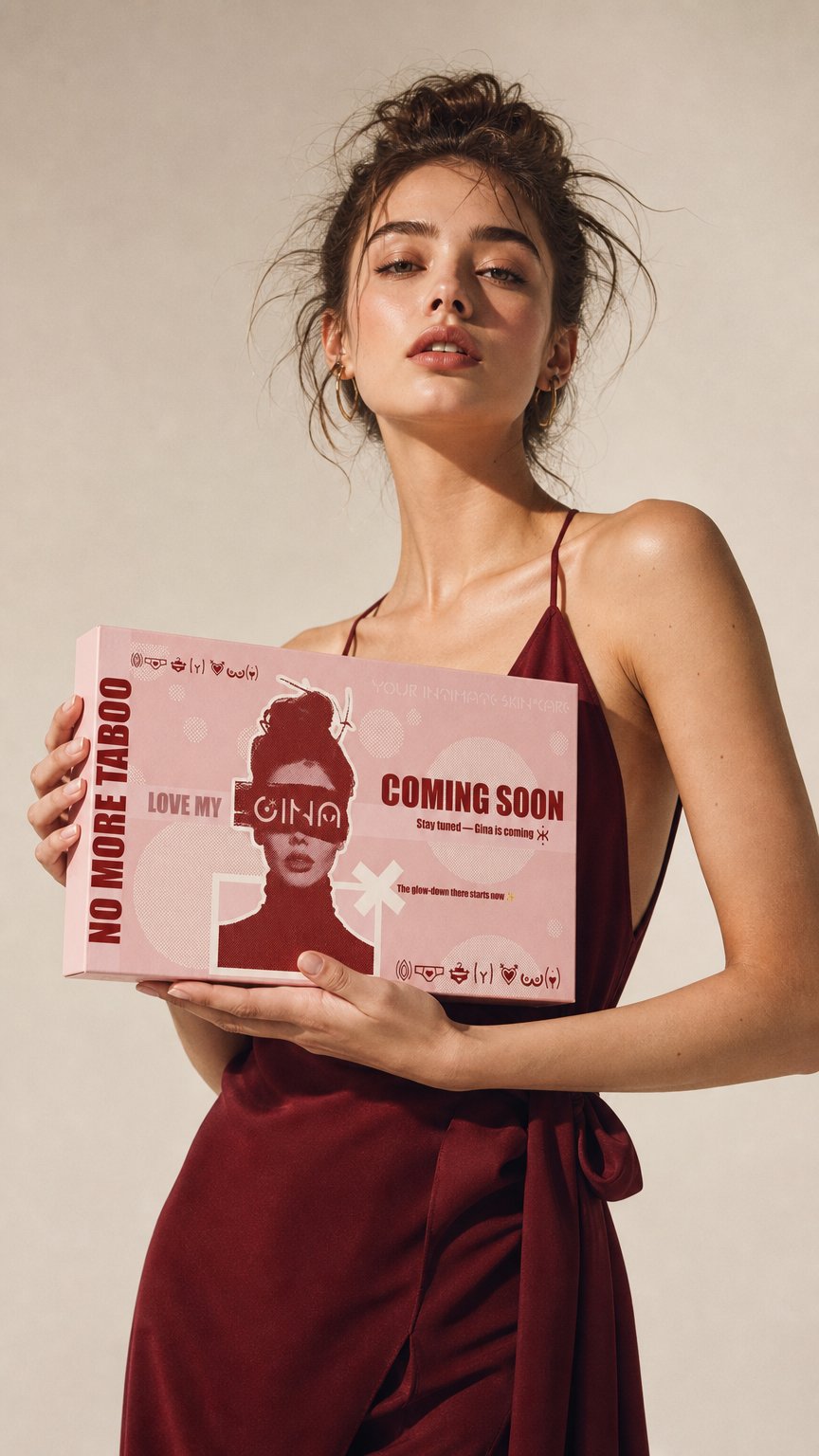 AI product shot of LoveMyGina Intimate Skincare
