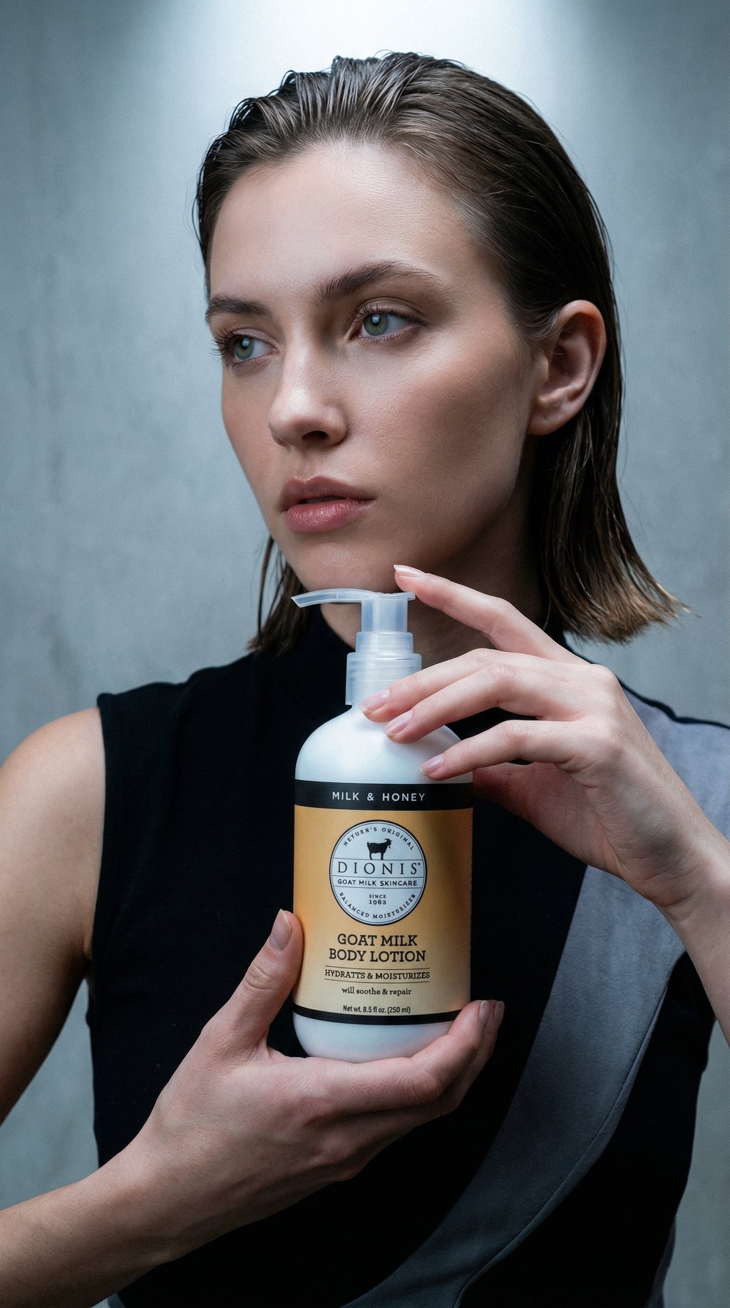 AI product shot of Milk & Honey Goat Milk Body Lotion