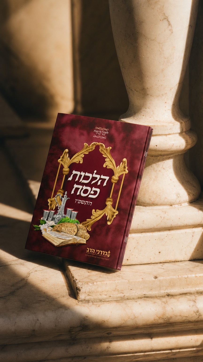 AI product shot of קובץ הלכות פסח תשפ"ו מאת הרב מאיר אשכנזי שליט"א