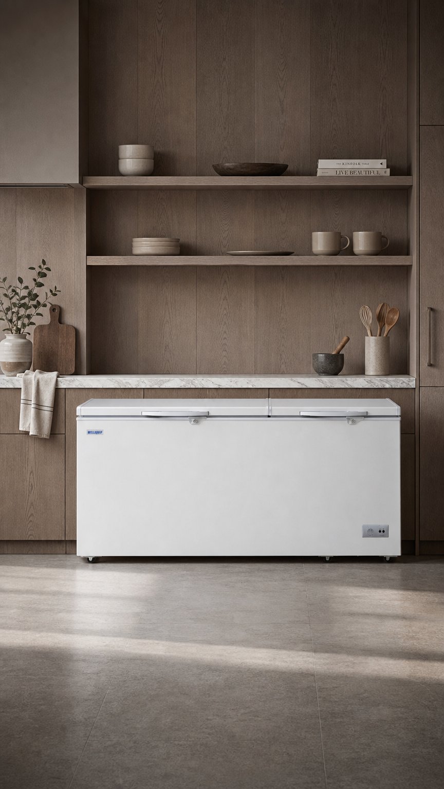 AI product shot of KF750 Storage Chest Freezer 750L