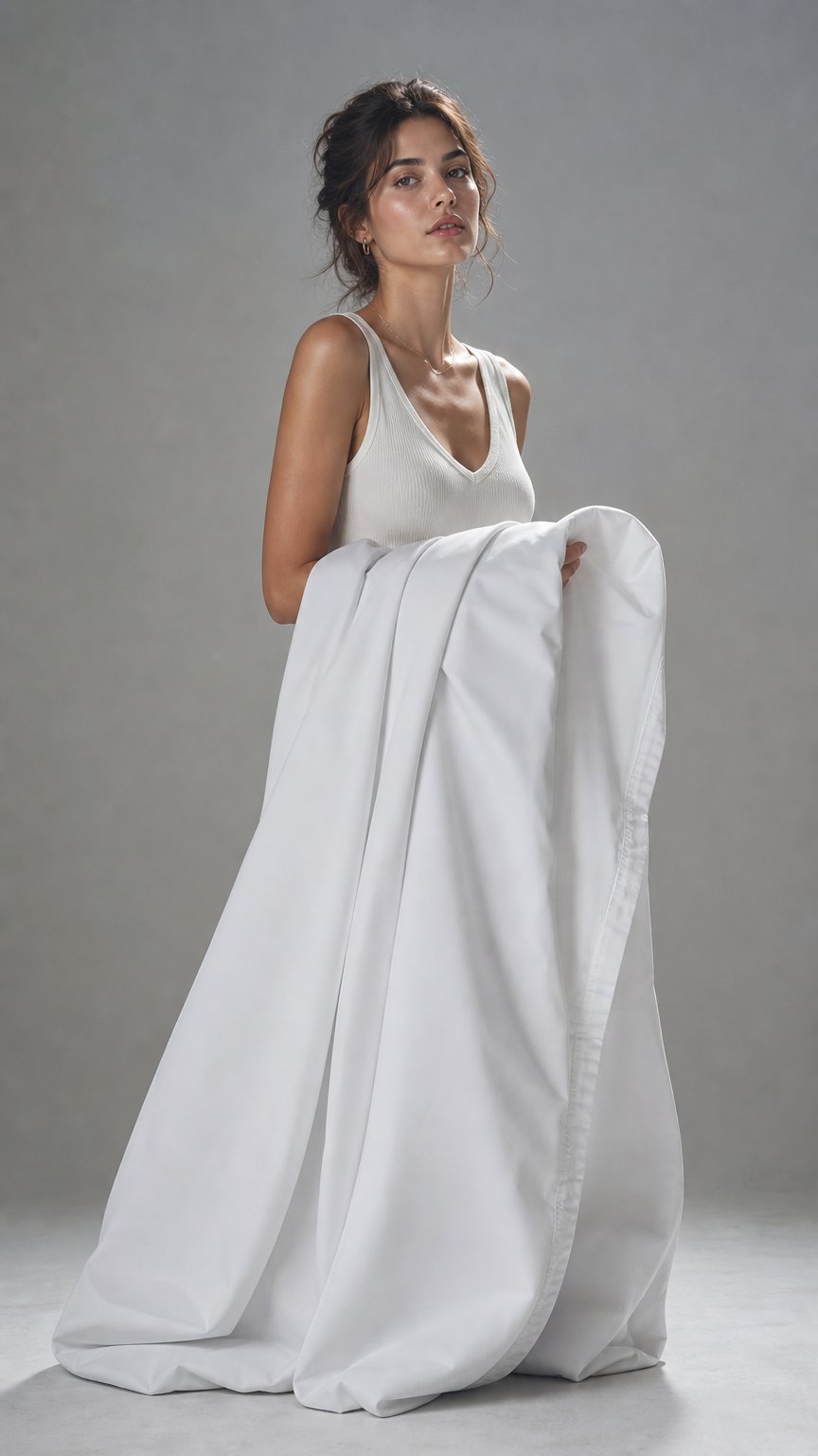 AI product shot of SFERRA | ボックスシーツ | ダブル | 140×200cm | 高さ27cmまで対応 | CELESTE