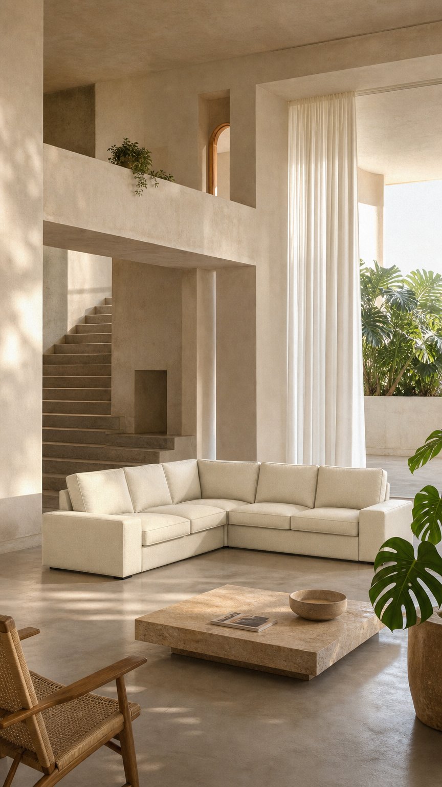 AI product shot of KIVIK 2+2 corner sofa cover