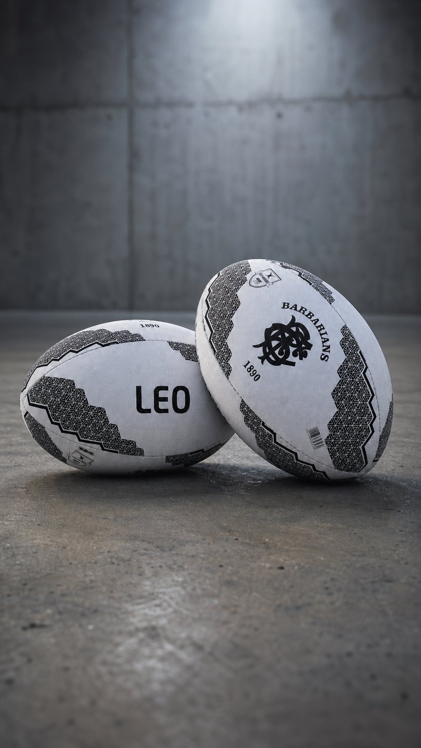 AI product shot of Personalised Barbarians Supporter Rugby Ball