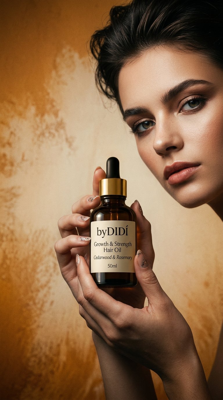 AI product shot of byDIDÍ Growth & Strength Hair Oil