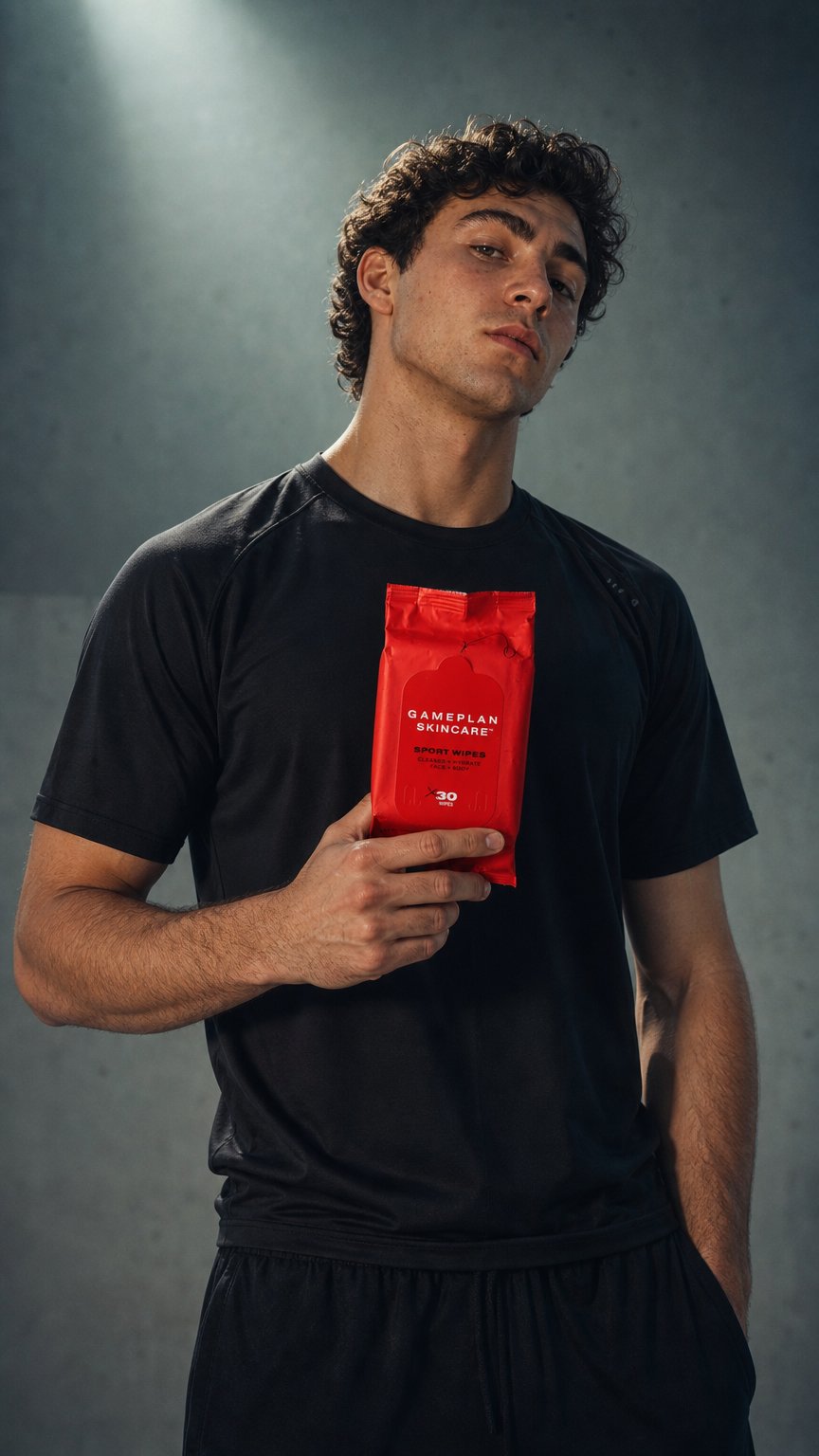 AI product shot of Post-Sweat Sport Wipes