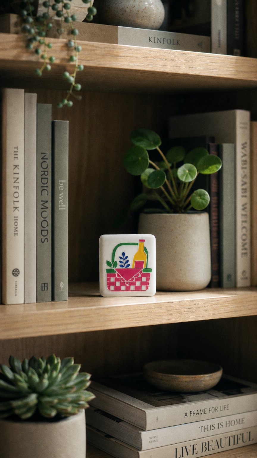 AI product shot of Hand-Carved American Mahjong Tiles, Floral Garden - Zebra Print