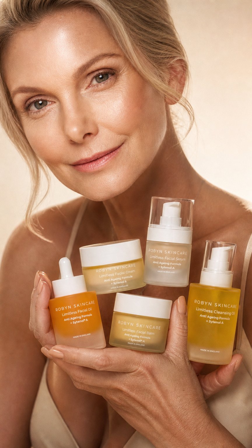AI product shot of Evolve Set | Luxury Bakuchiol Natural Skincare Set