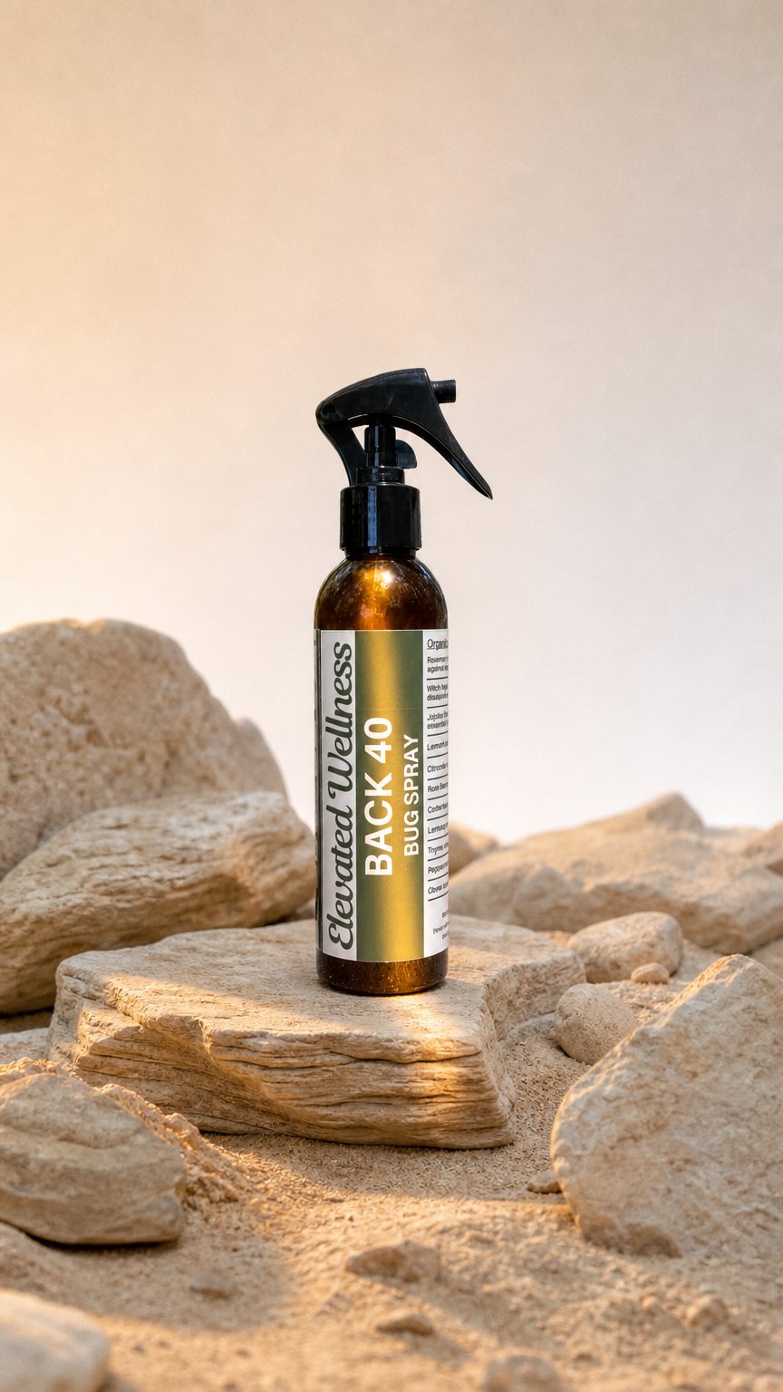 AI product shot of Back 40 Bug Spray