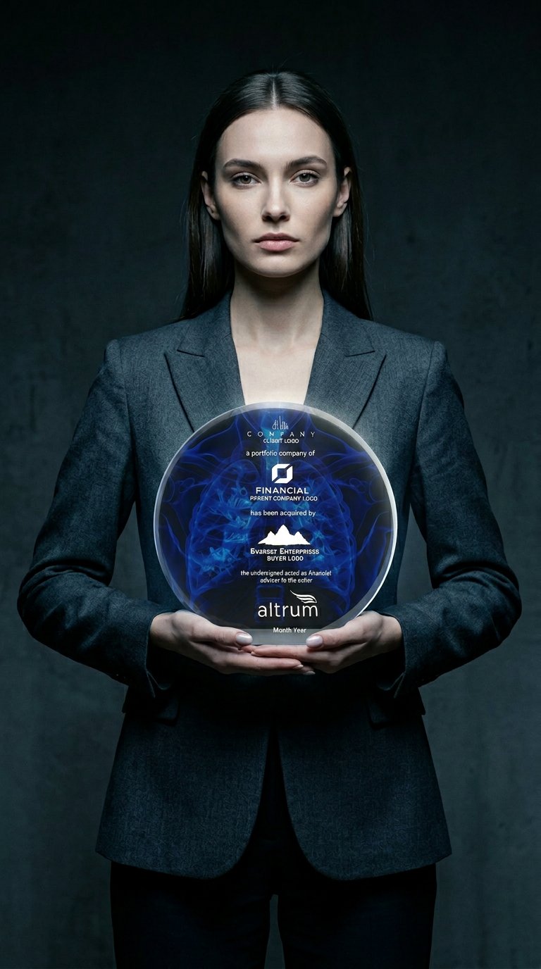 AI product shot of Crystal Circle Wedge Award - Award