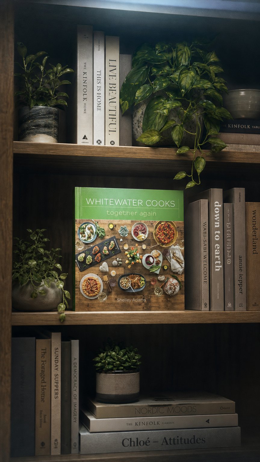 AI product shot of Book: Autographed Whitewater Cooks Together Again