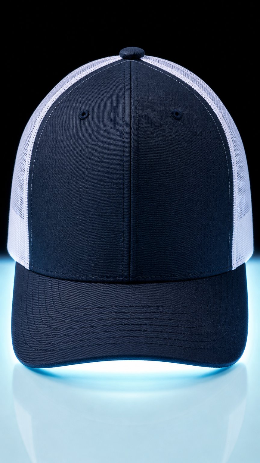 AI product shot of Blue panama