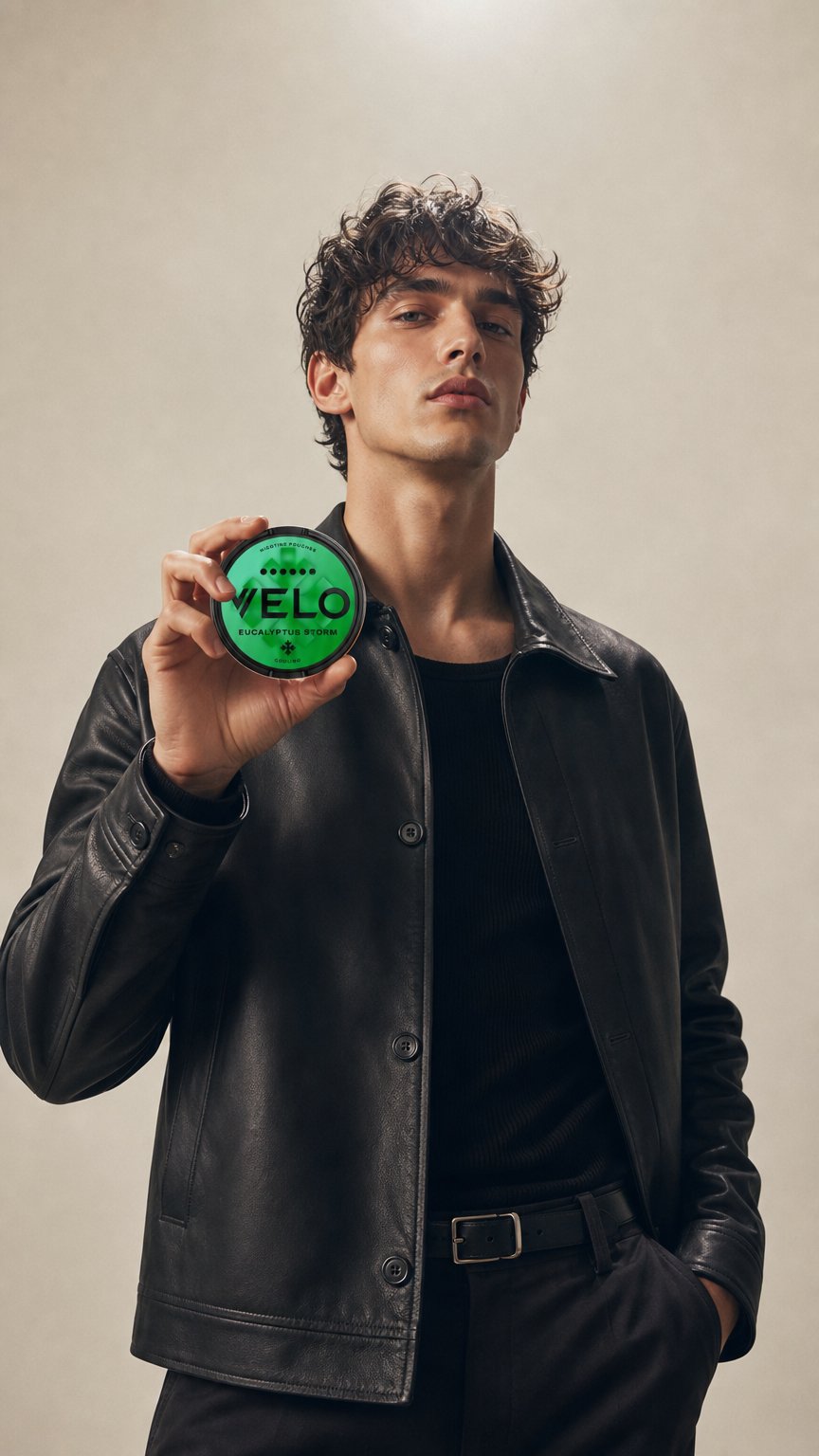 AI product shot of VELO Eucalyptus Storm