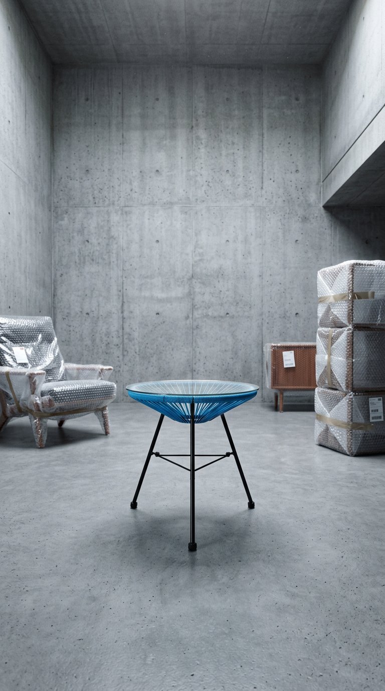AI product shot of MELUX Outdoor Rattan Side Table