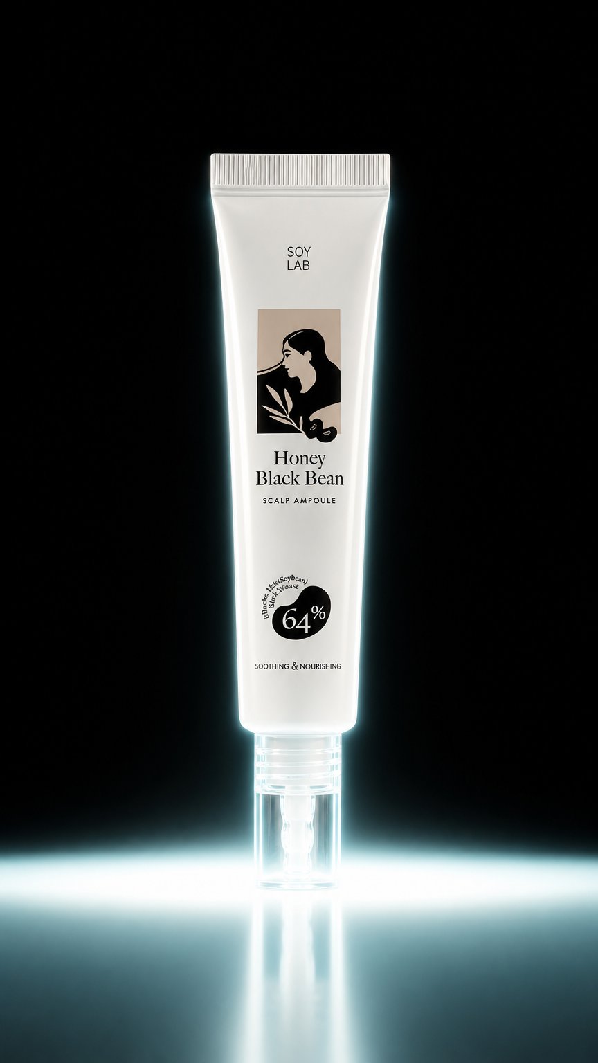AI product shot of 소이랩 허니블랙빈 두피 앰플