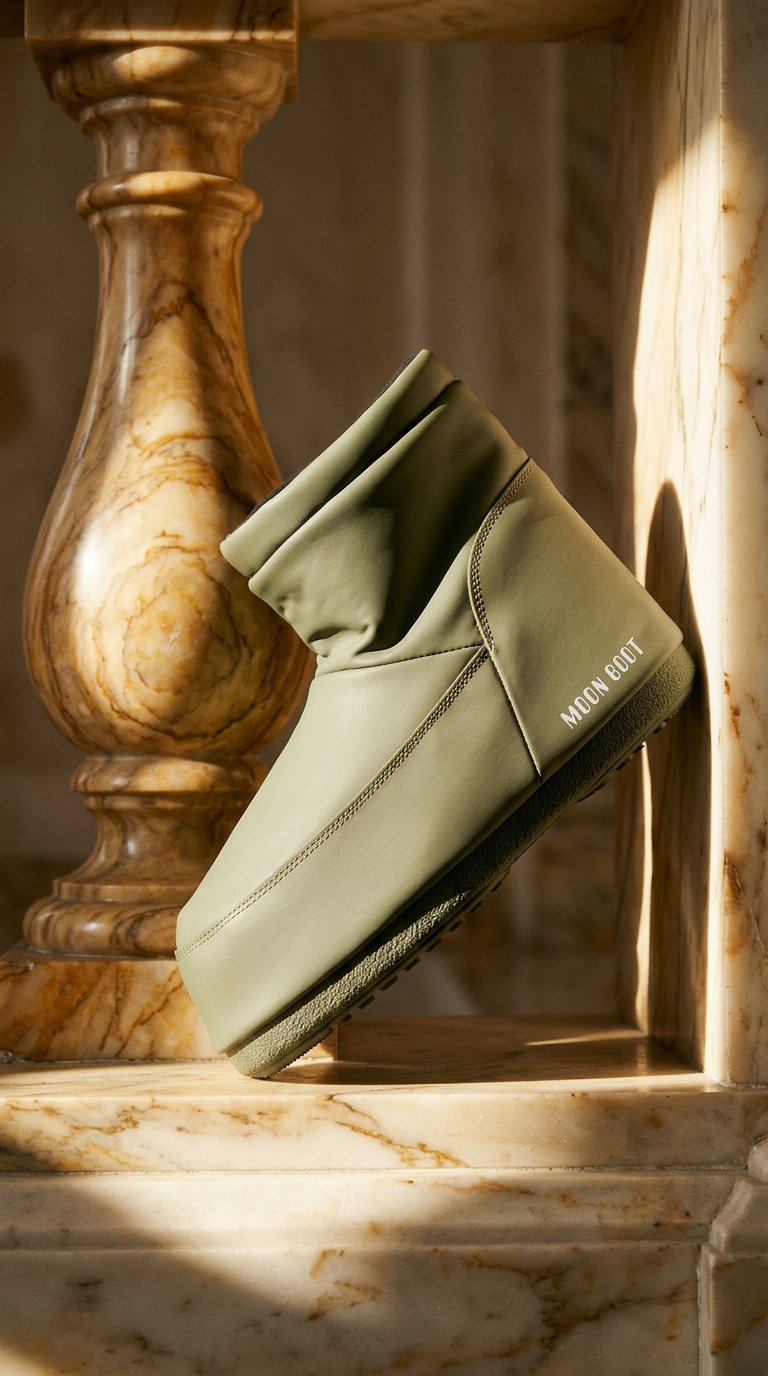 AI product shot of MOONBOOT ICON LOW NOLACE RUBB