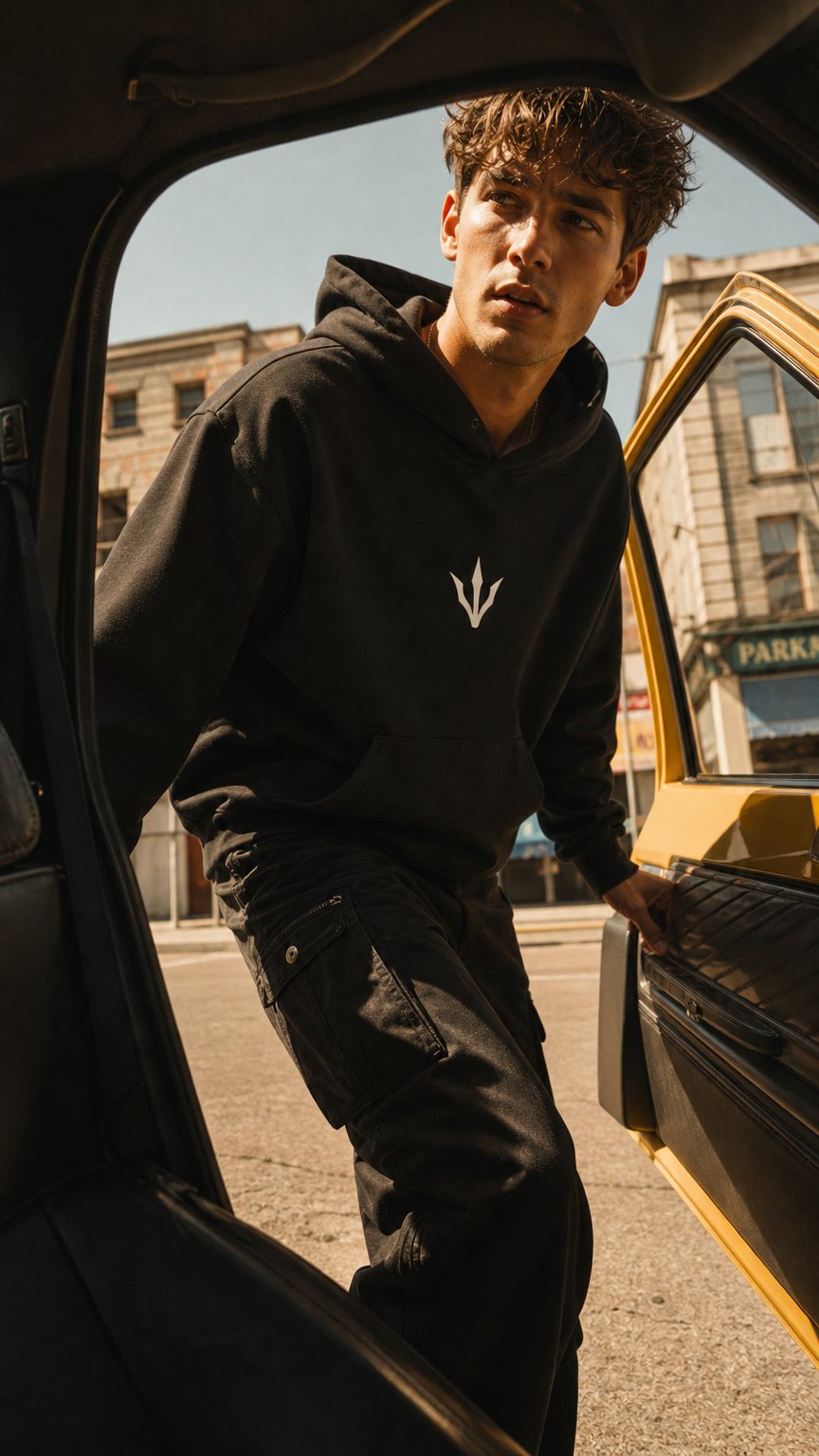 AI product shot of Bland 450gsm Essential Heavyweight Hoodie