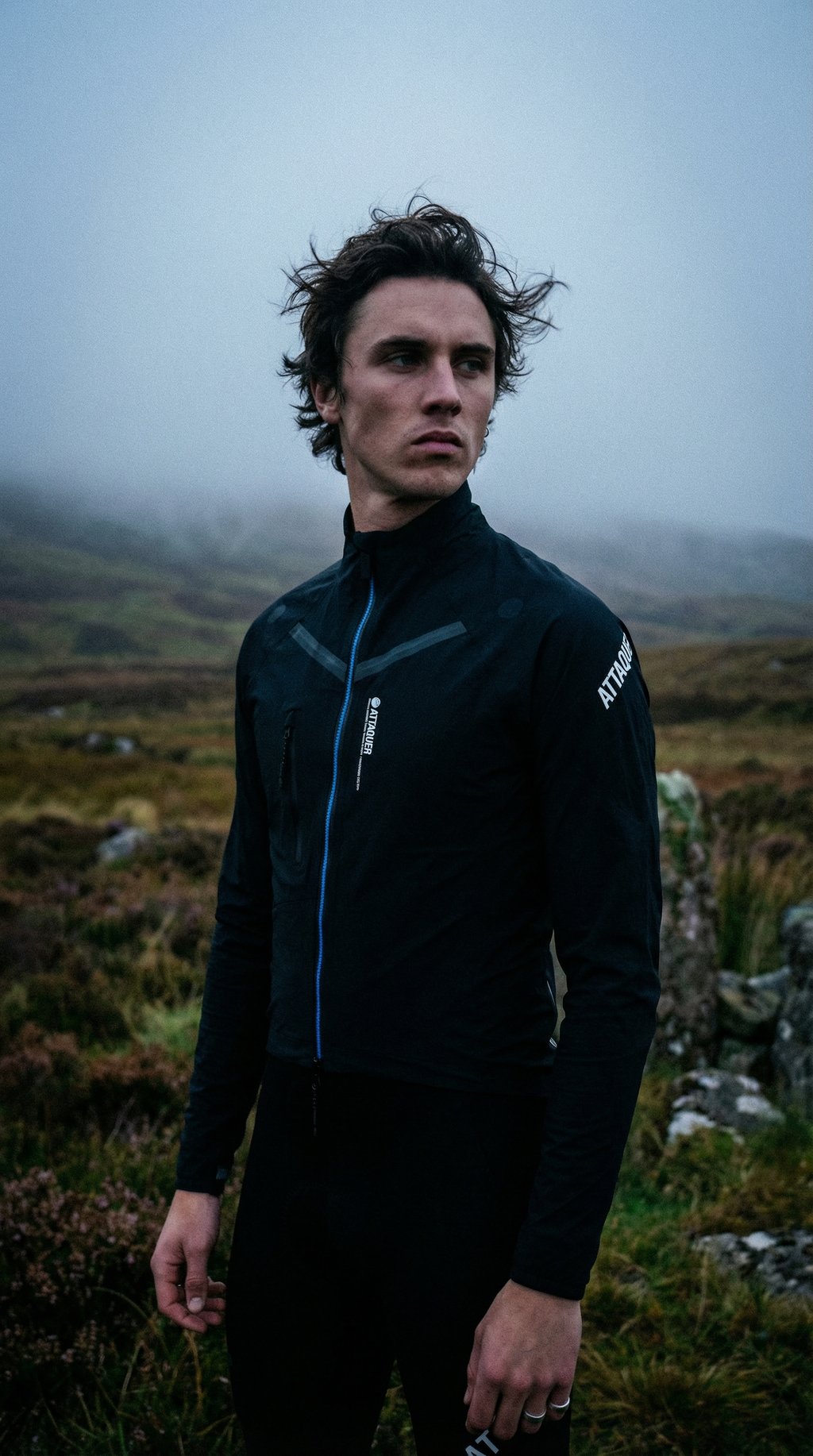 AI product shot of Race Rain Jacket Black