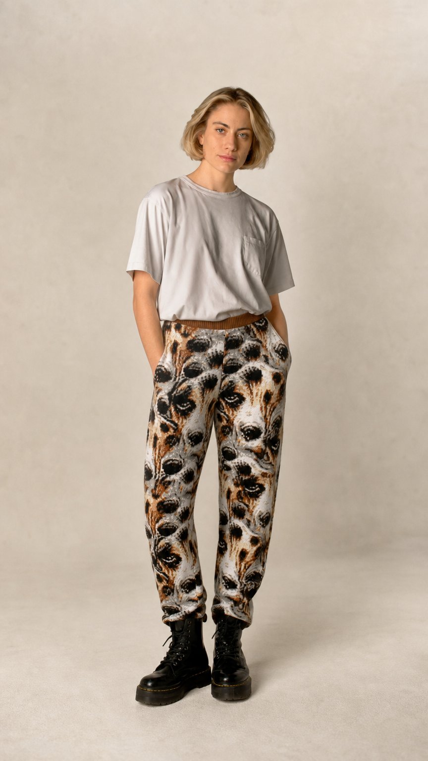 AI product shot of KNIT LONG JOGGER