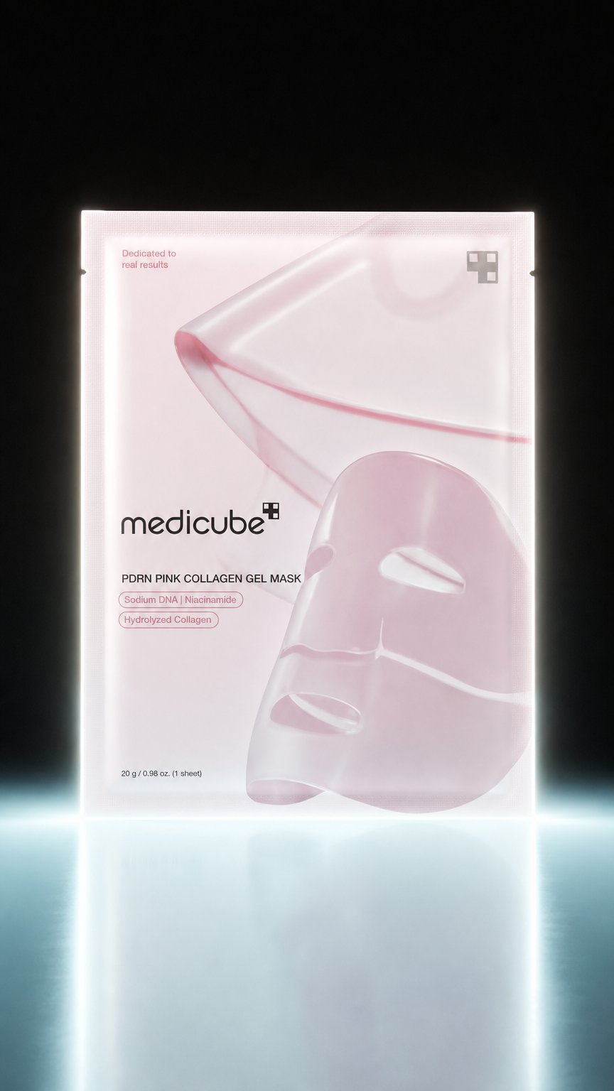 AI product shot of Medicube Collagen Night Wrapping Mask – Overnight Glass Skin Mask