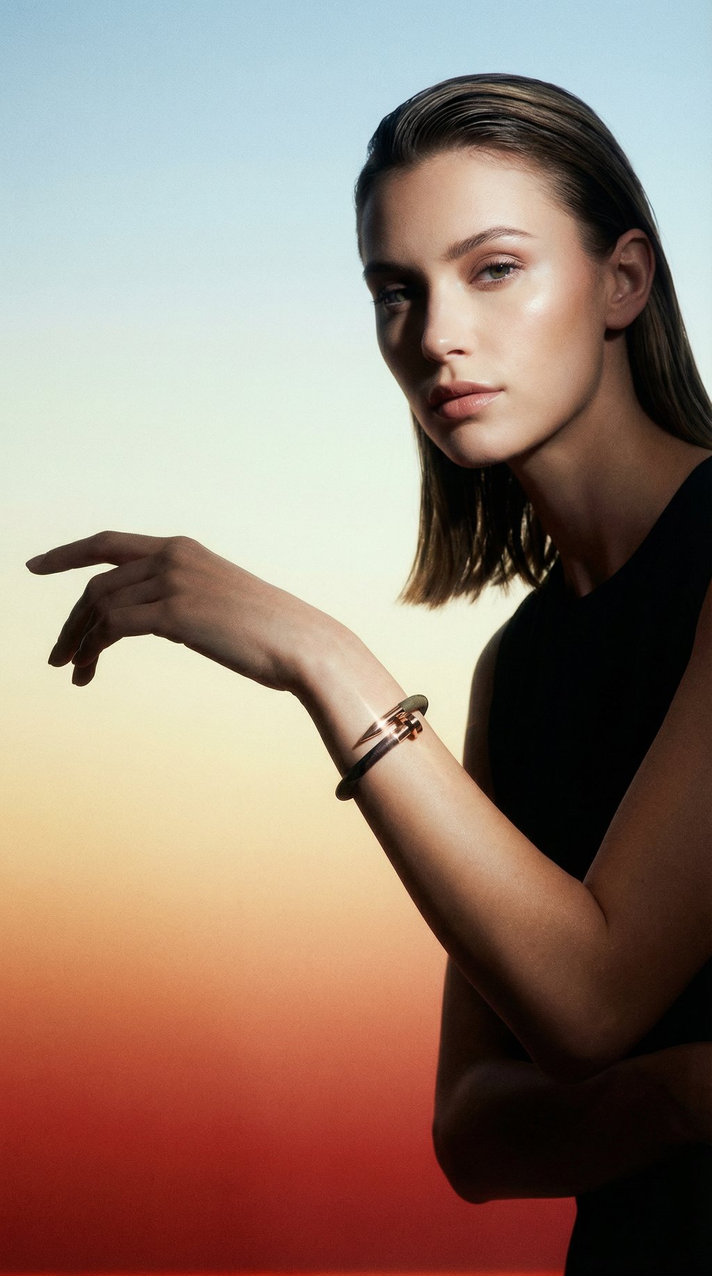 AI product shot of Camouflage Leather & Rose Gold Nail - 17 cm (small)