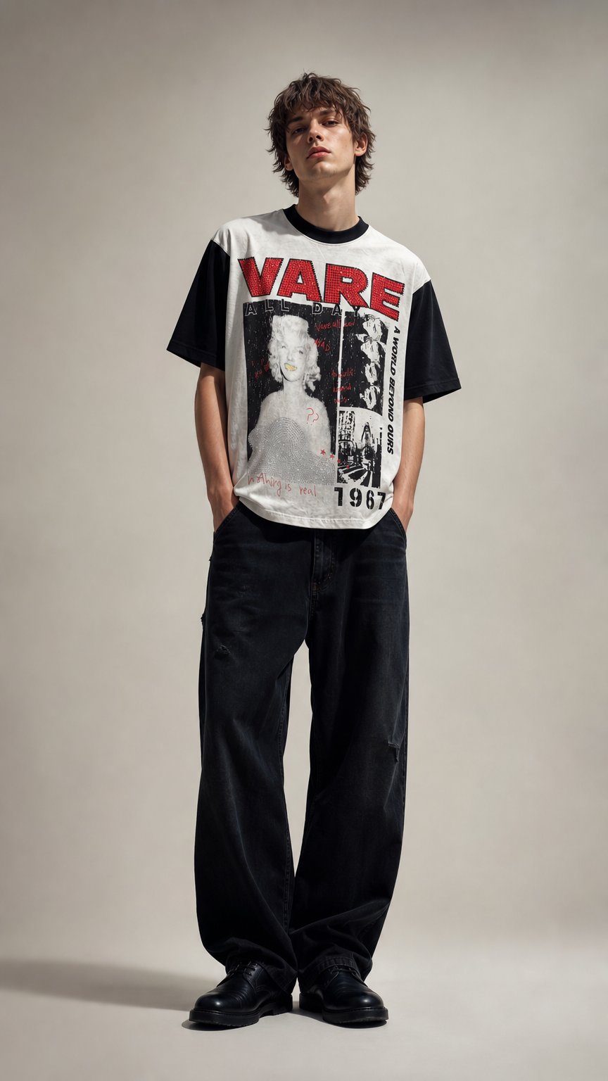 AI product shot of VARE LIFE HUSTLER TEE
