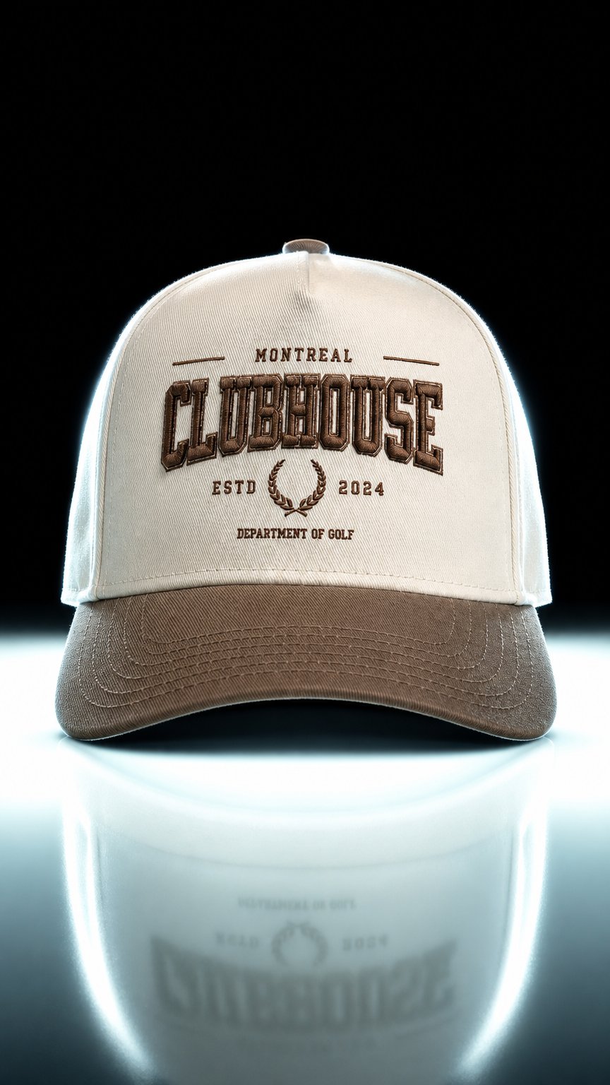 AI product shot of Casquette DEPT. OF GOLF
