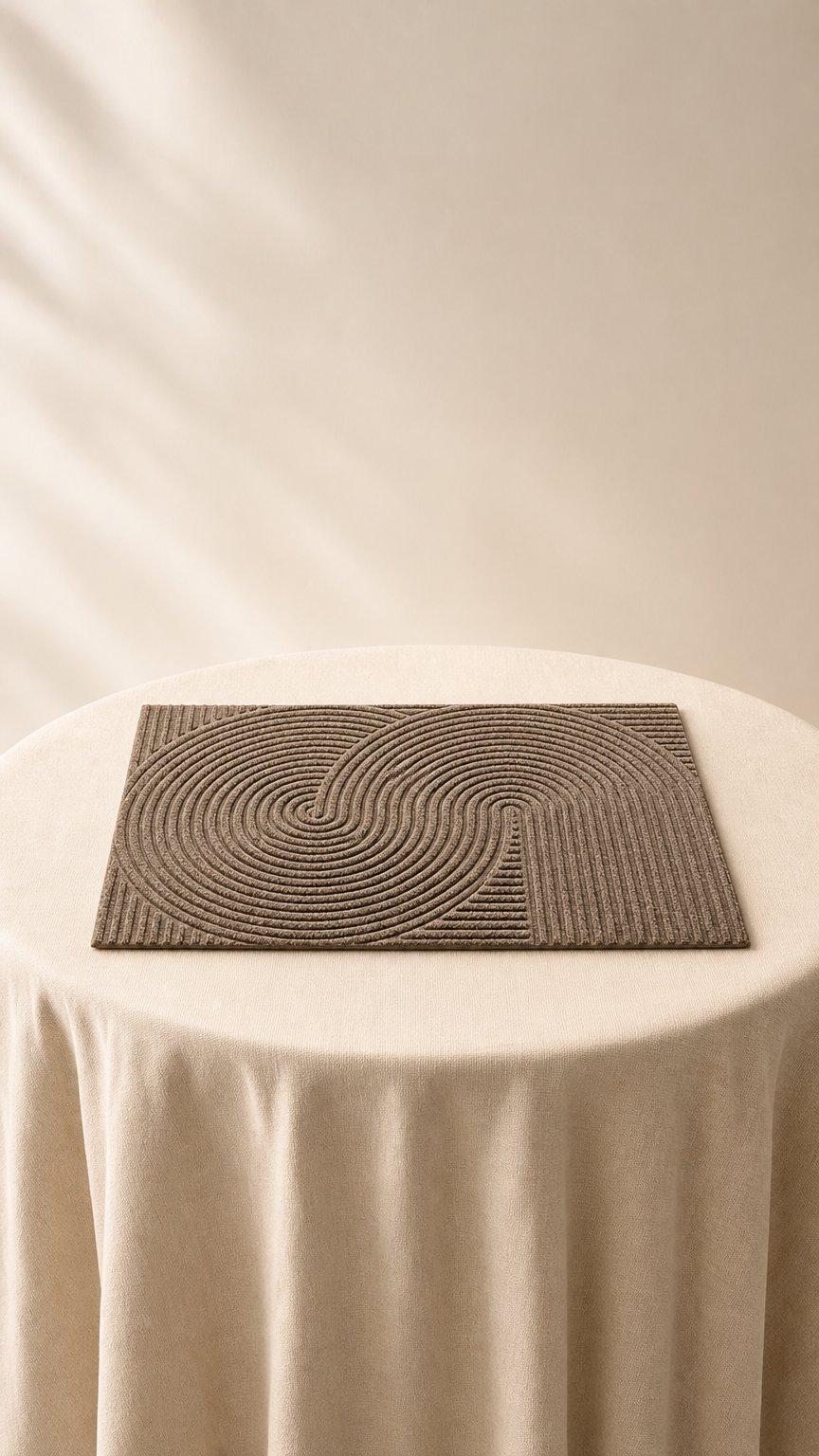 AI product shot of Sand Beige dørmatte